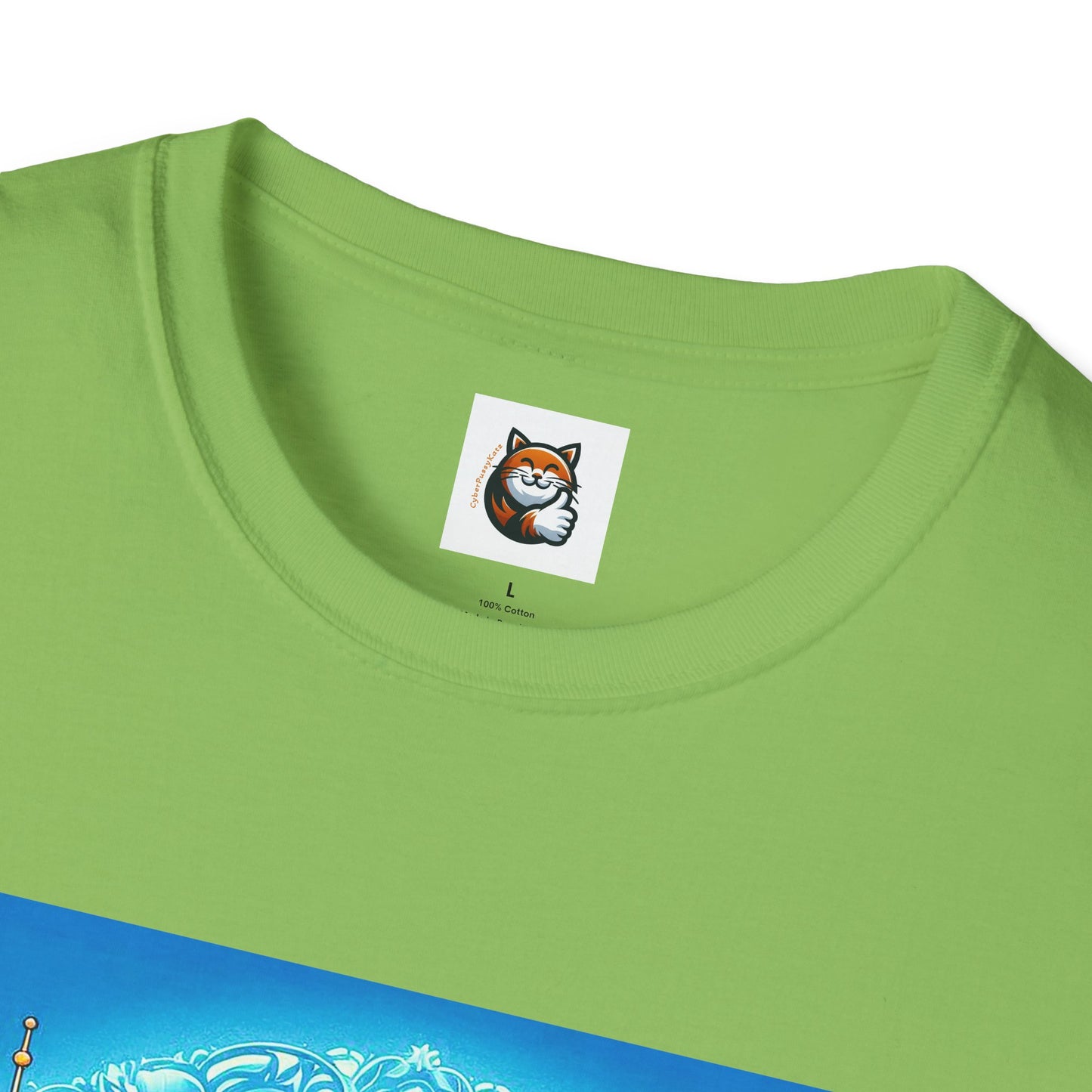 Russian Blue Cat egyptian goddess Softstyle T-Shirt