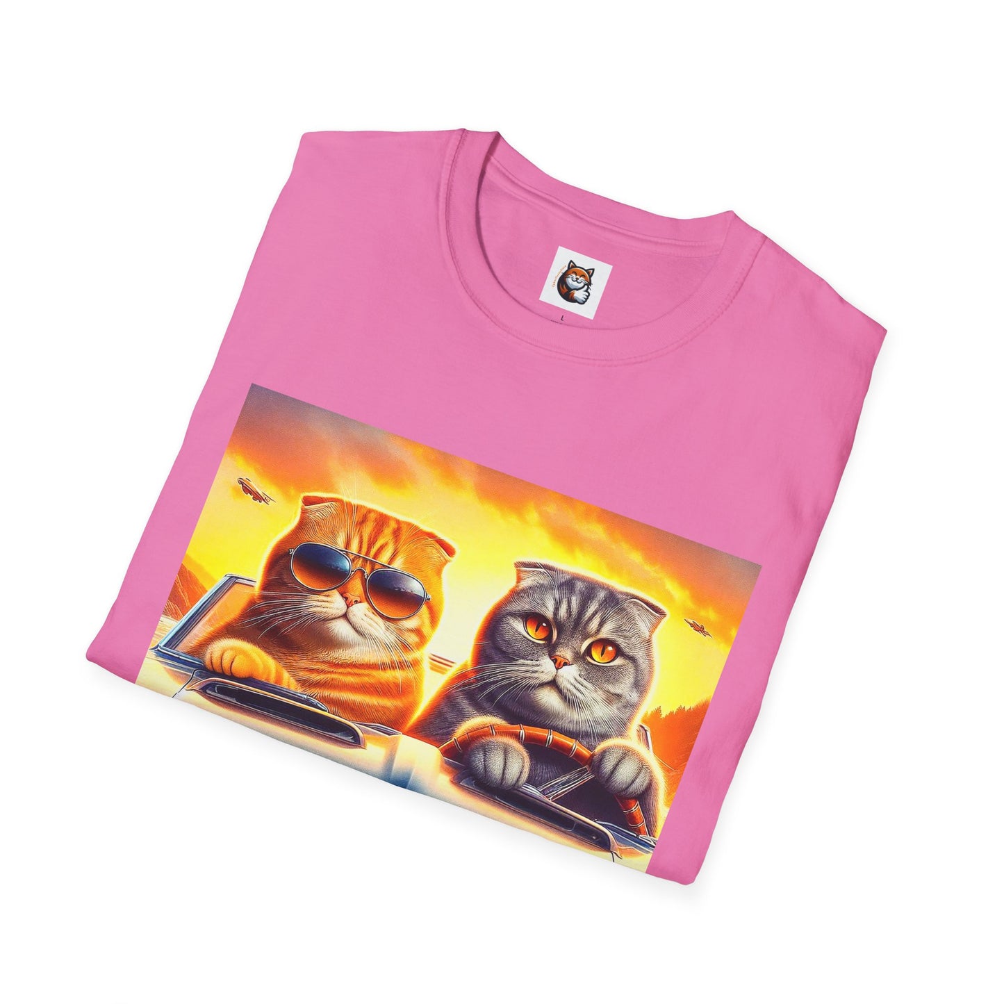 Scottish Fold driving couple T-Shirt