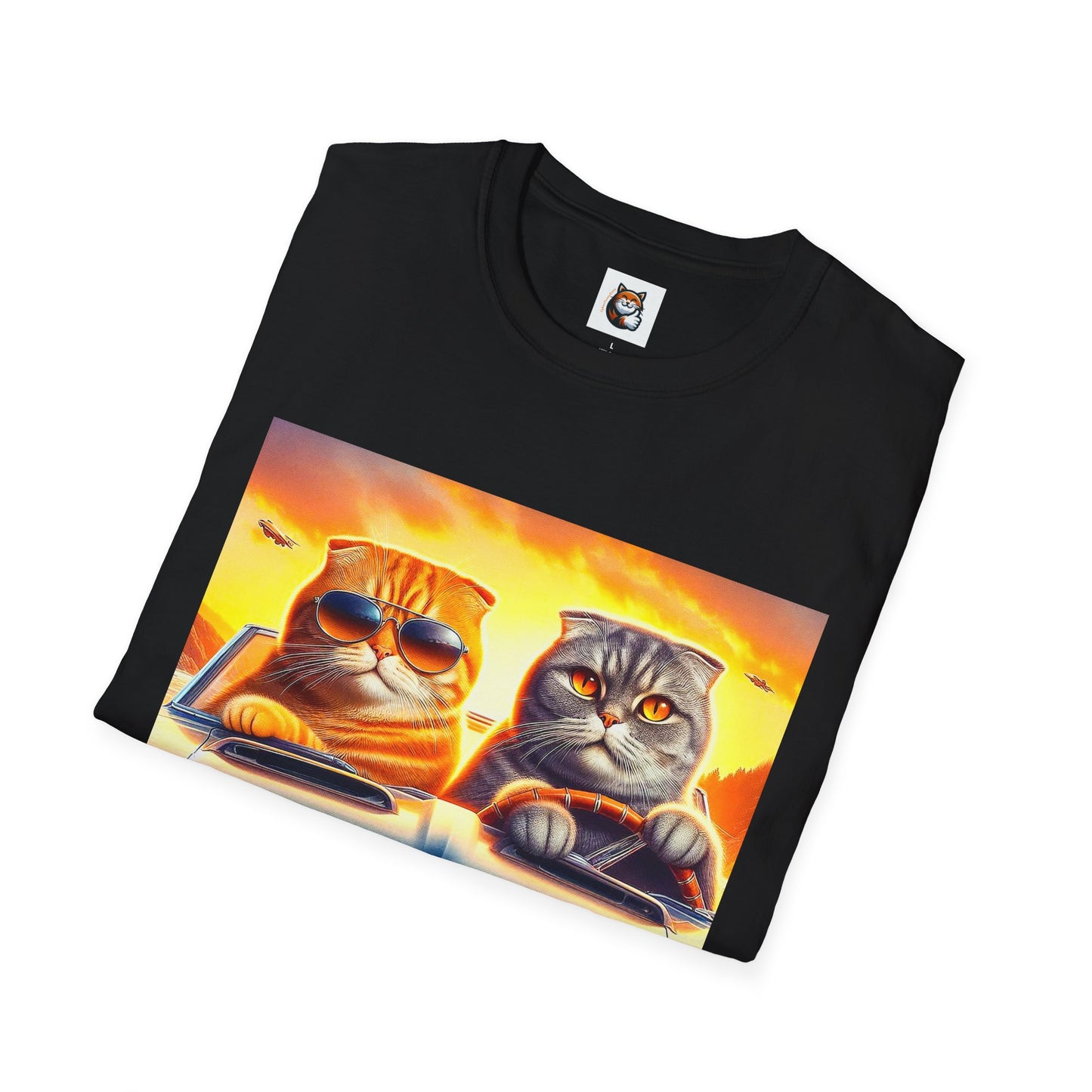 Scottish Fold driving couple T-Shirt