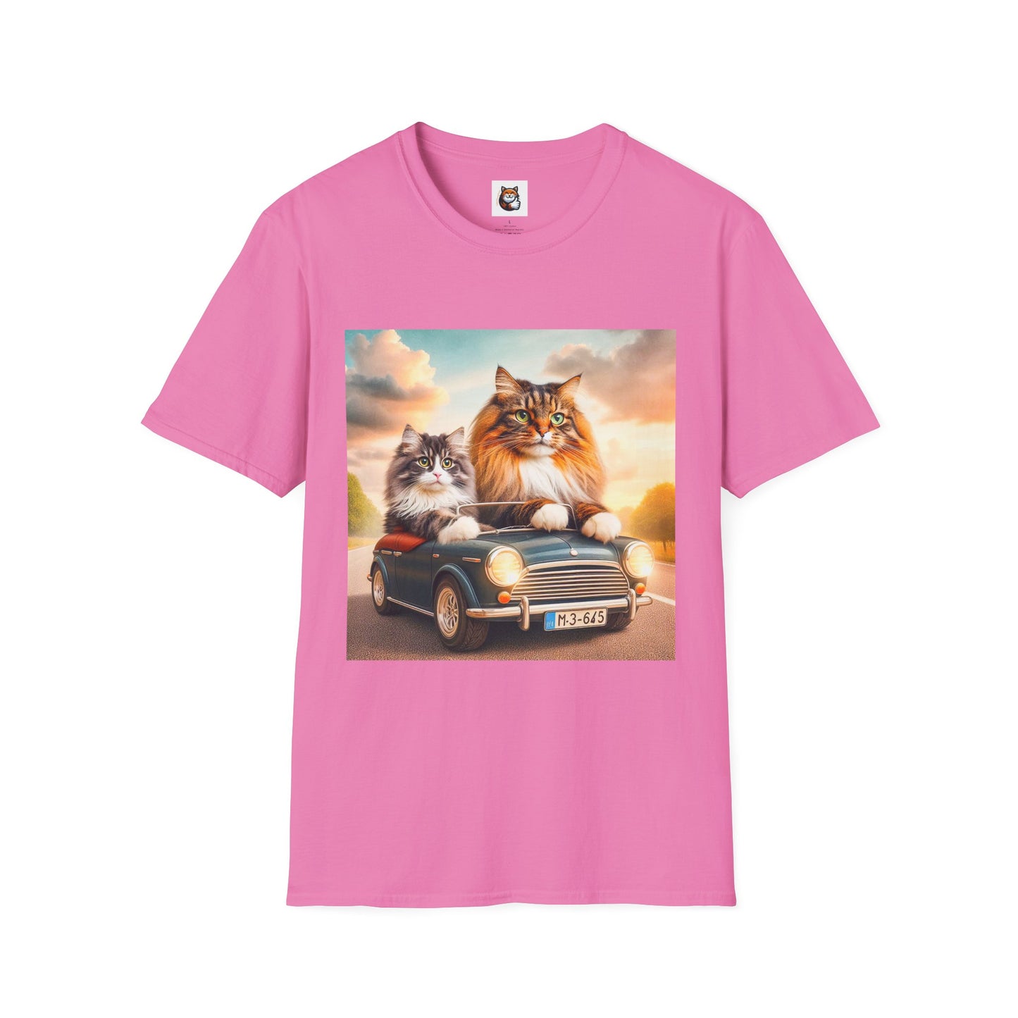 Wacky Norwegian Forest Cat Unisex Softstyle T-Shirt