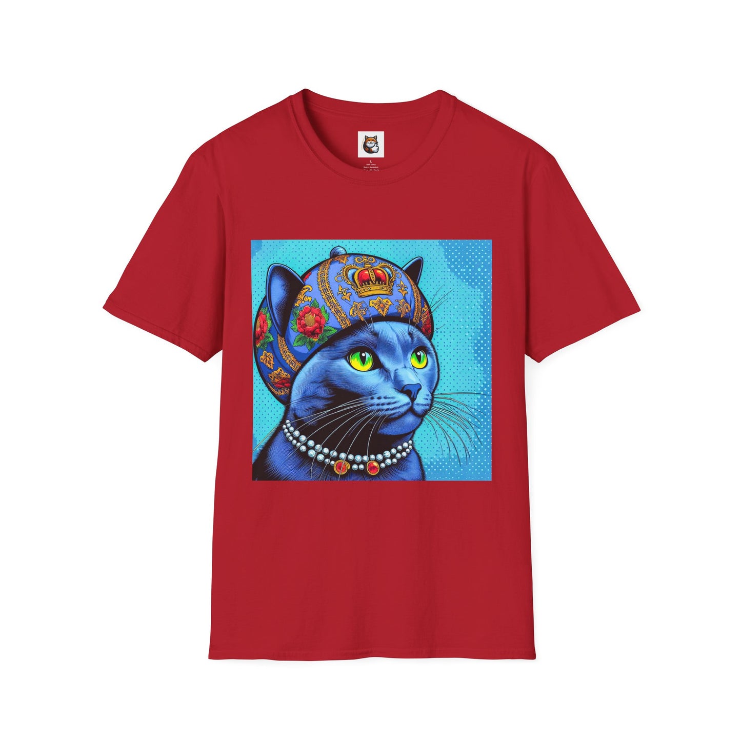 Russian Blue Cat Unisex Softstyle T-Shirt