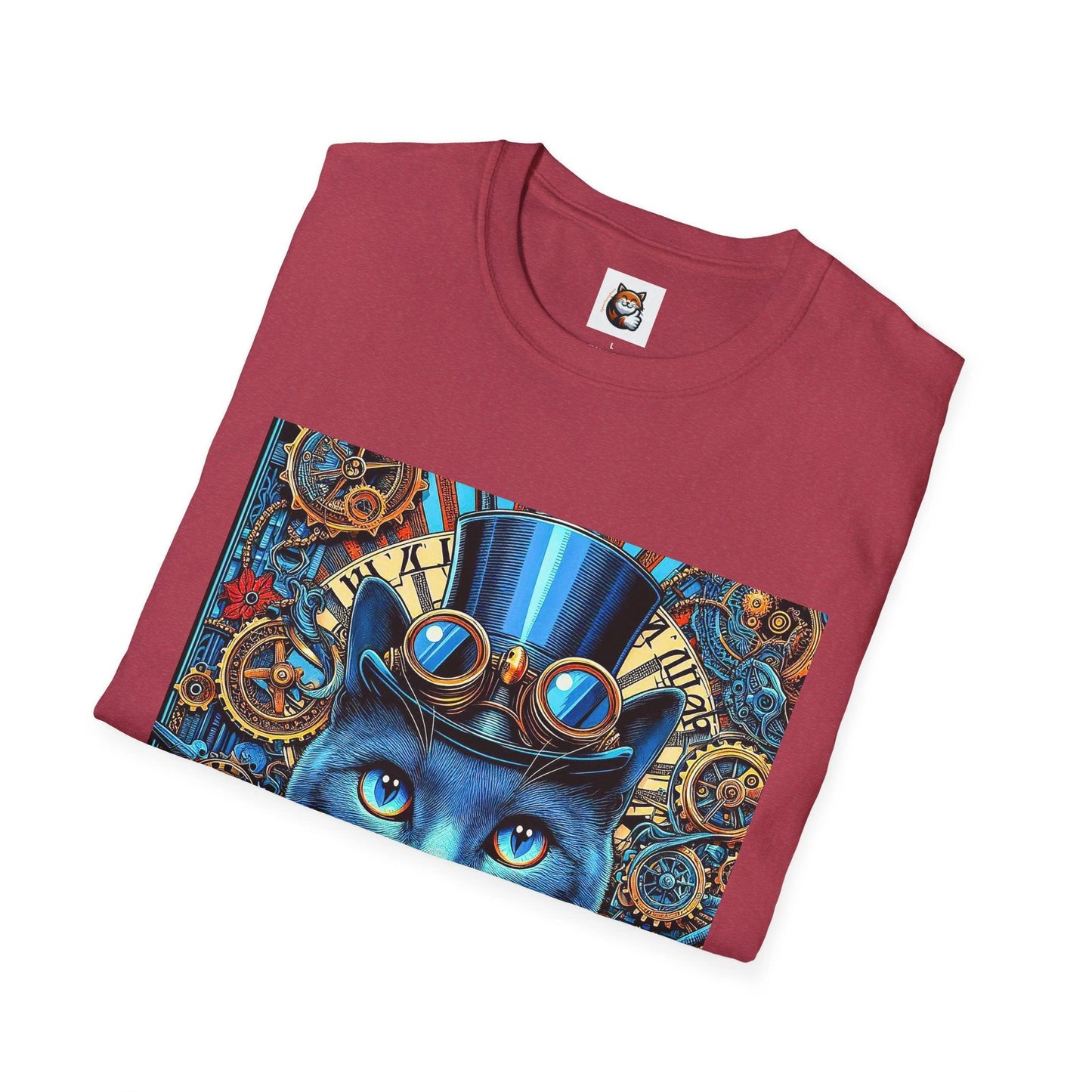 Russian Blue Cat Unisex Softstyle T-Shirt by Printify