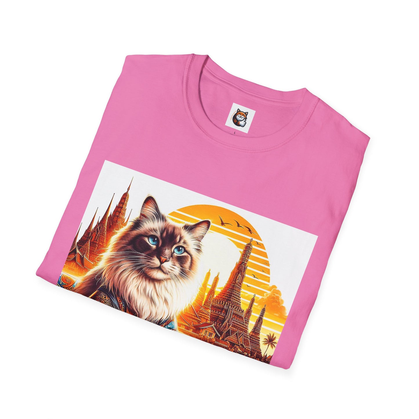 British Shorthair surfing Softstyle T-Shirt