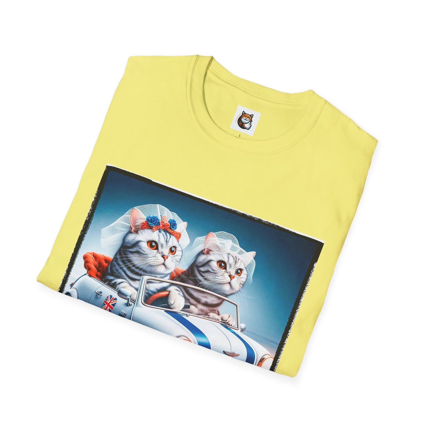 Wacky American Shorthair driving Softstyle T-Shirt