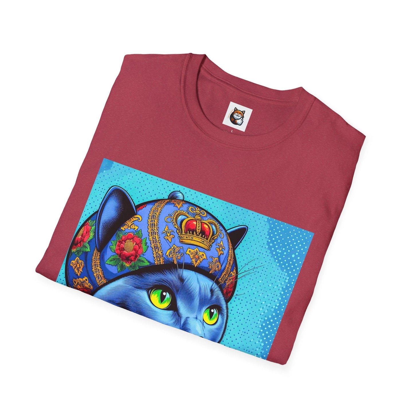 Russian Blue Cat Unisex Softstyle T-Shirt by Printify