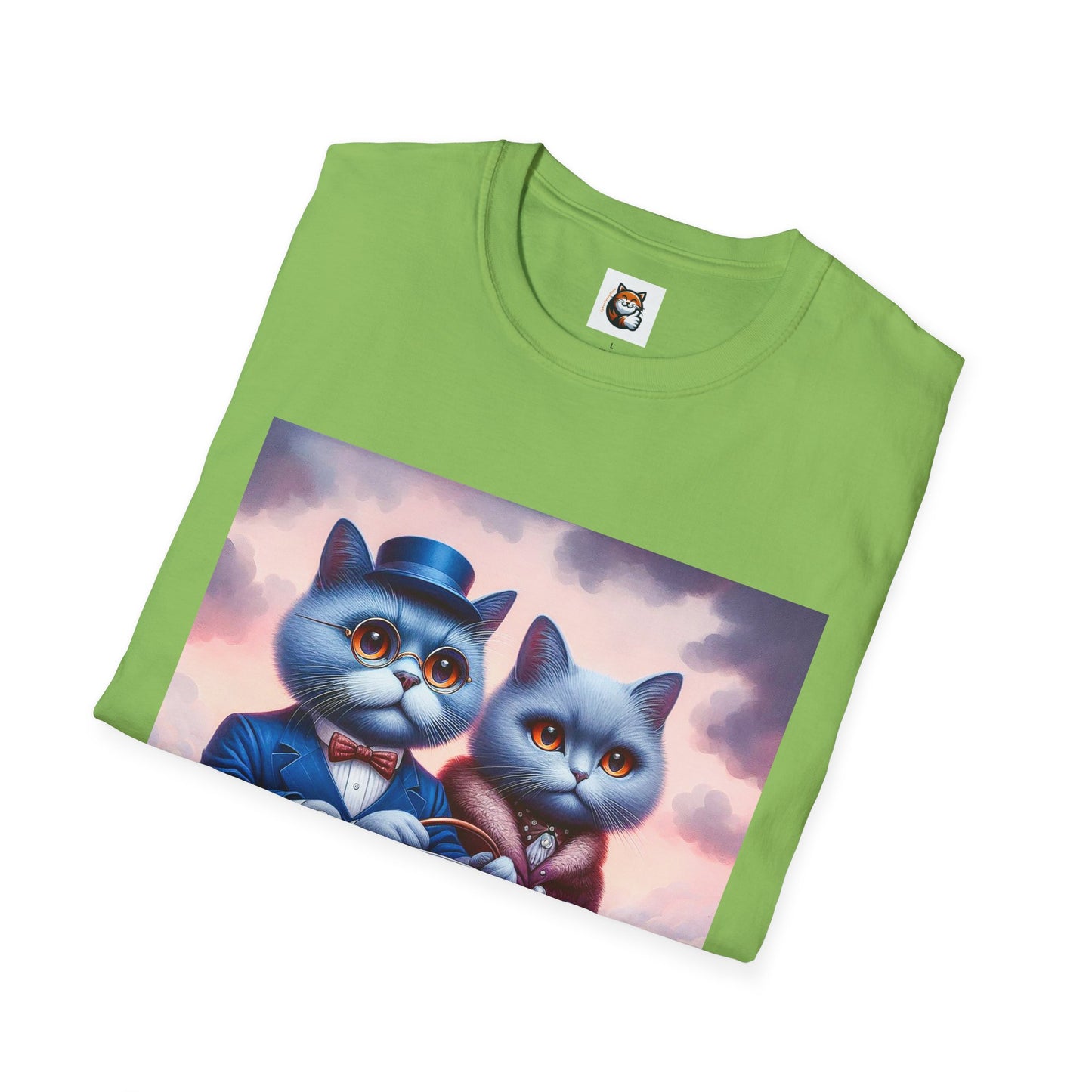 Russian Blue Cat tiny car T-Shirt