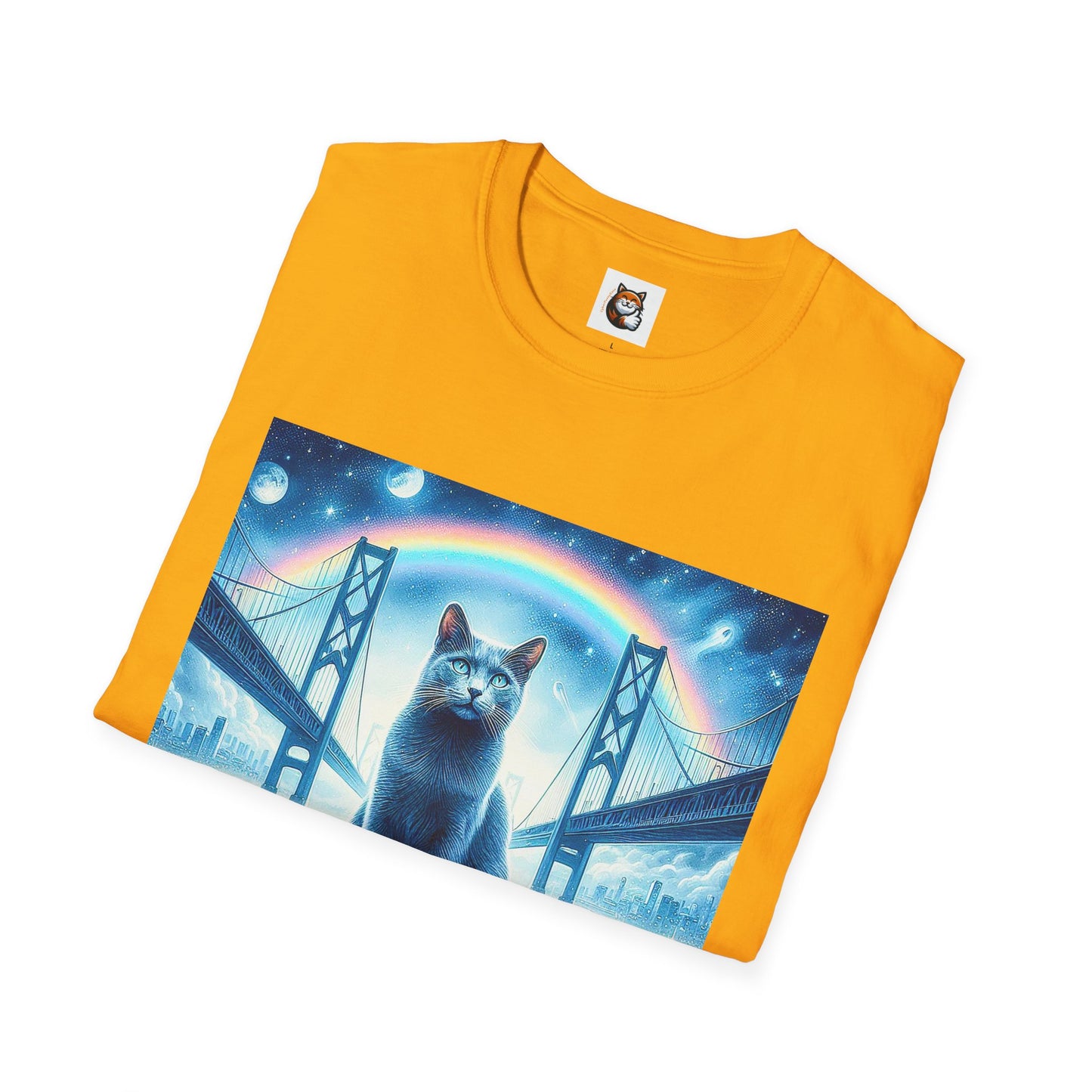 Russian Blue Cat Unisex Softstyle T-Shirt