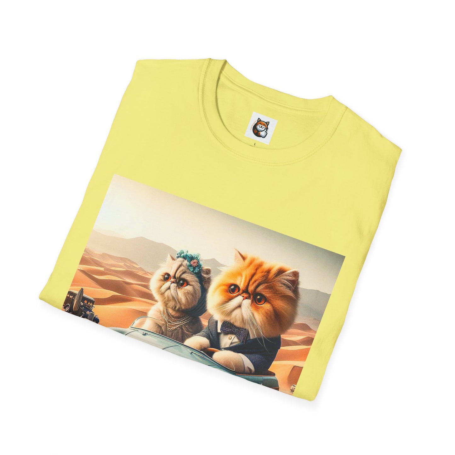 Wacky Persian Cat Unisex Softstyle T-Shirt