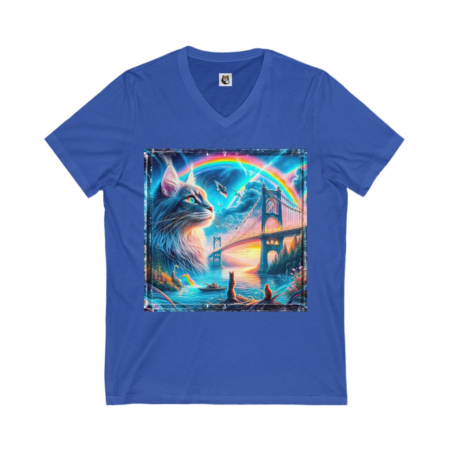 Maine Coon Unisex Jersey Short Sleeve V-Neck Tee