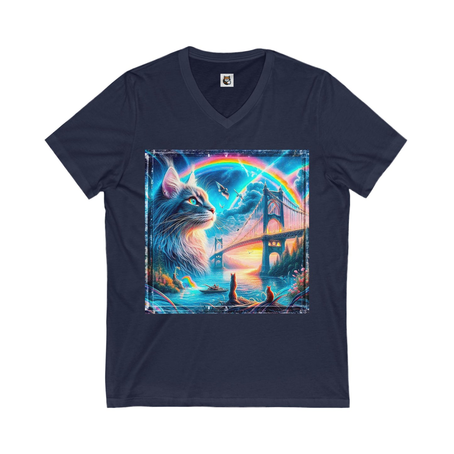 Maine Coon Unisex Jersey Short Sleeve V-Neck Tee