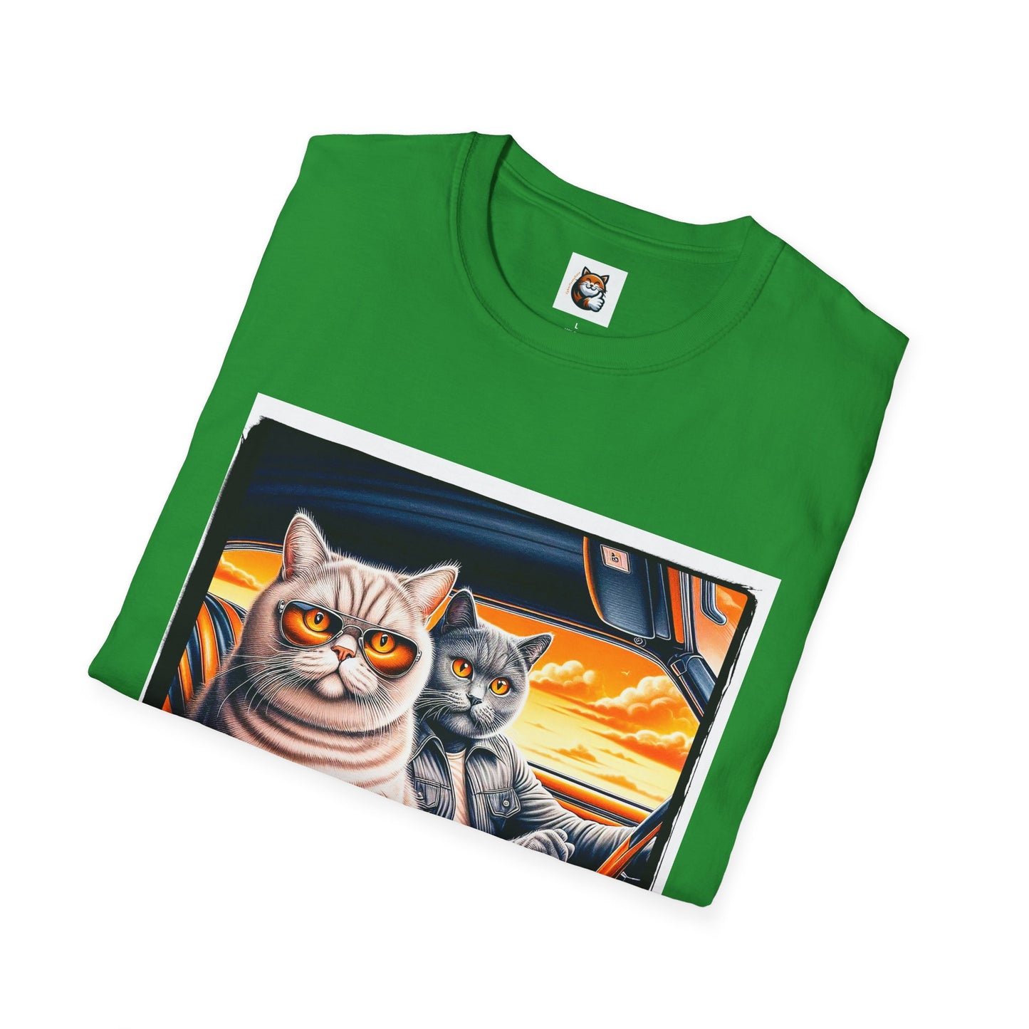 British Shorthair friends driving Softstyle T-Shirt