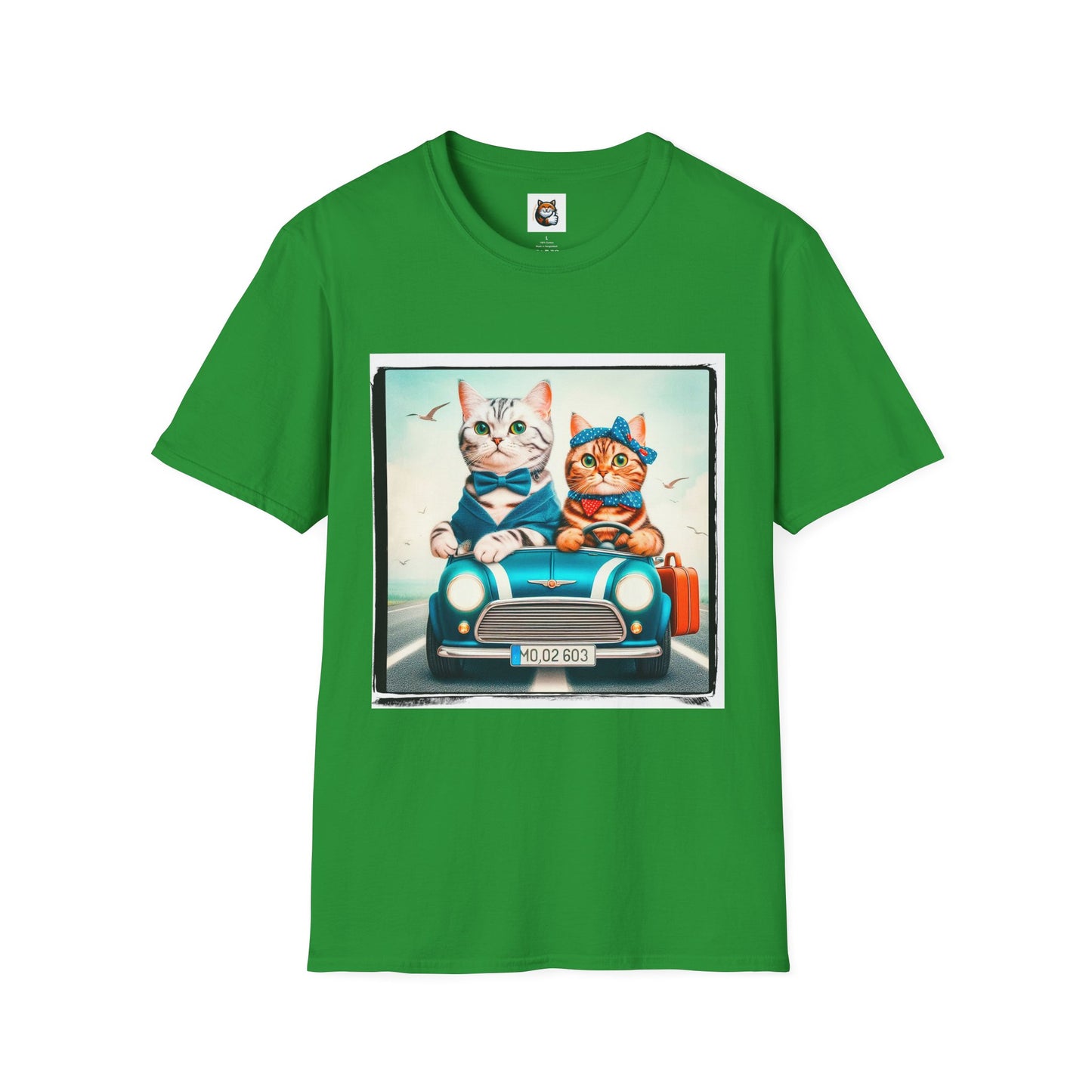 American Shorthair couple driving Softstyle T-Shirt