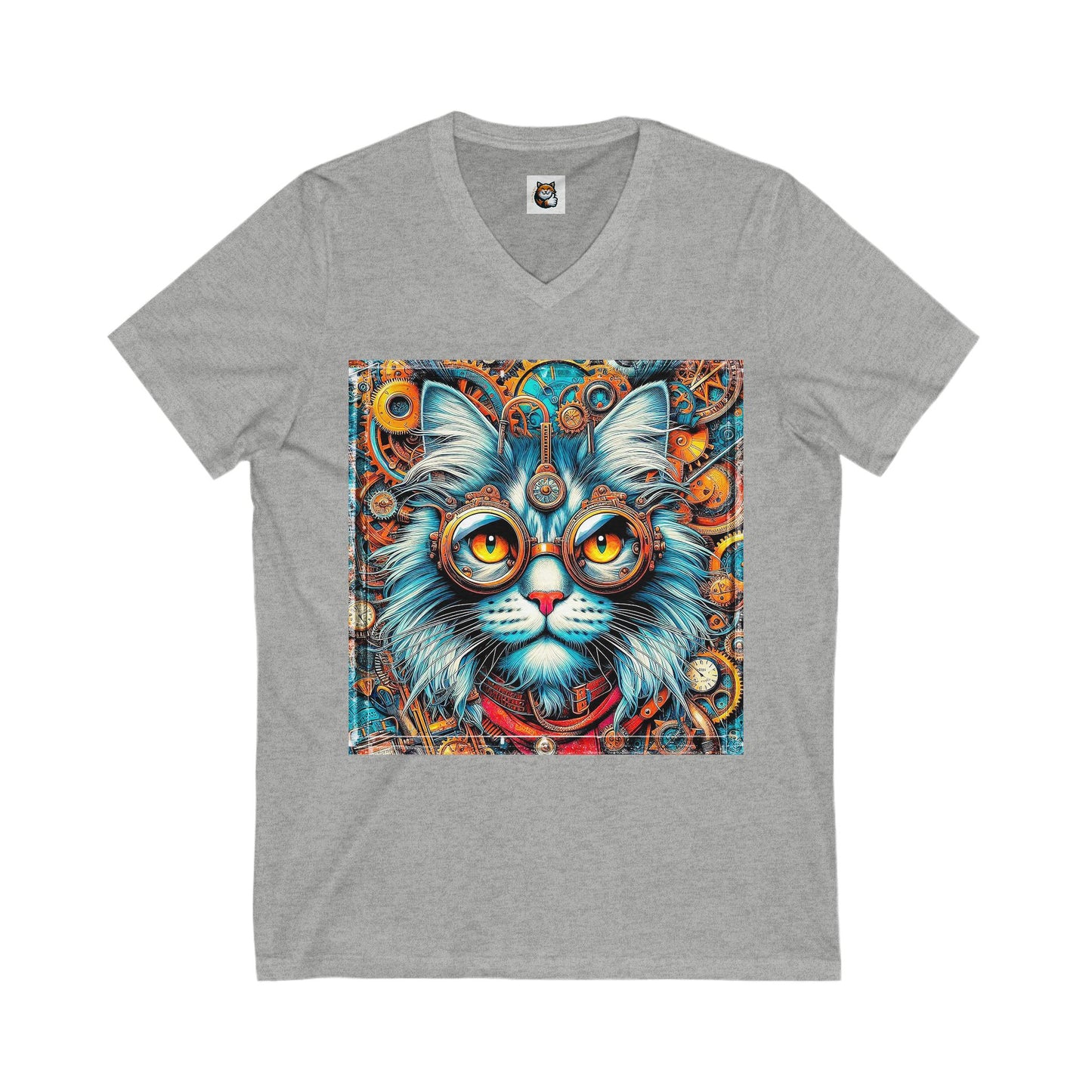 Maine Coon Unisex Jersey Short Sleeve V-Neck Tee