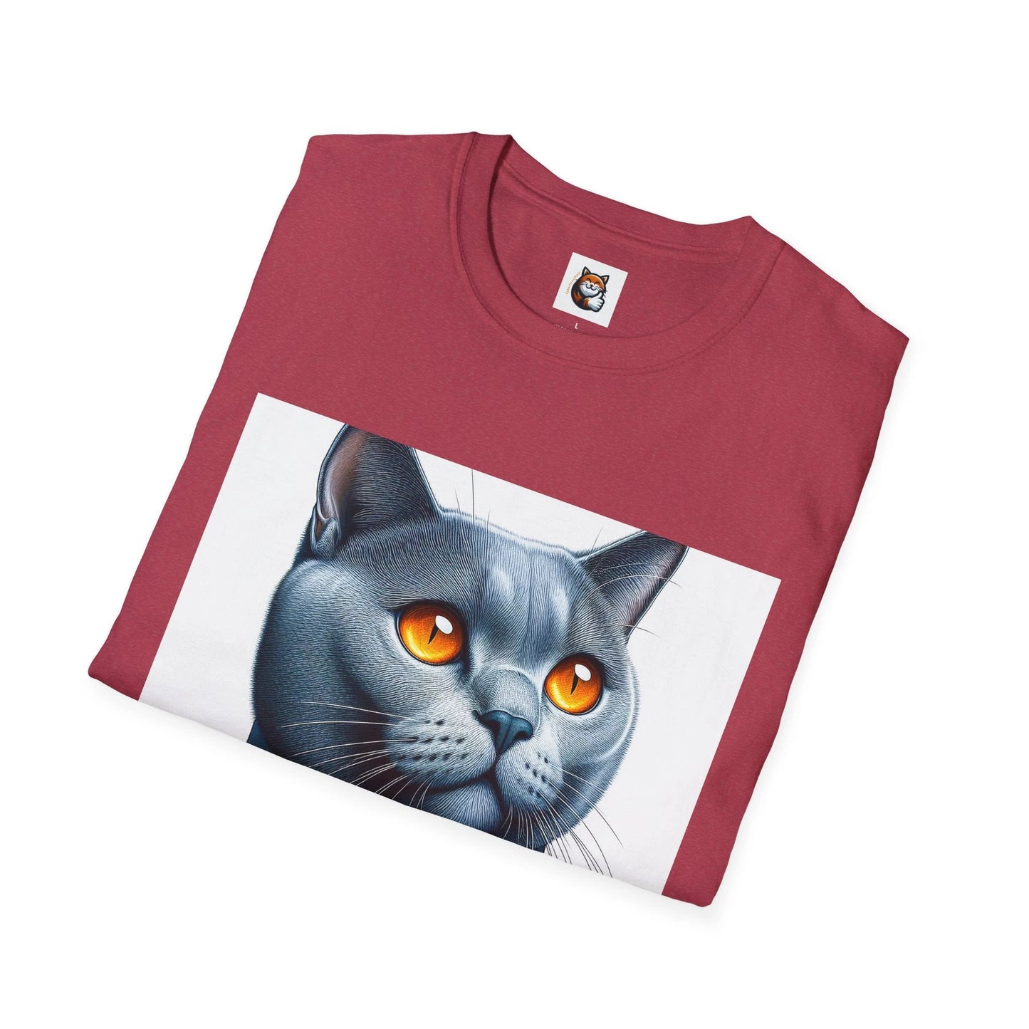 Russian Blue Cat suit and tie T-Shirt by Printify