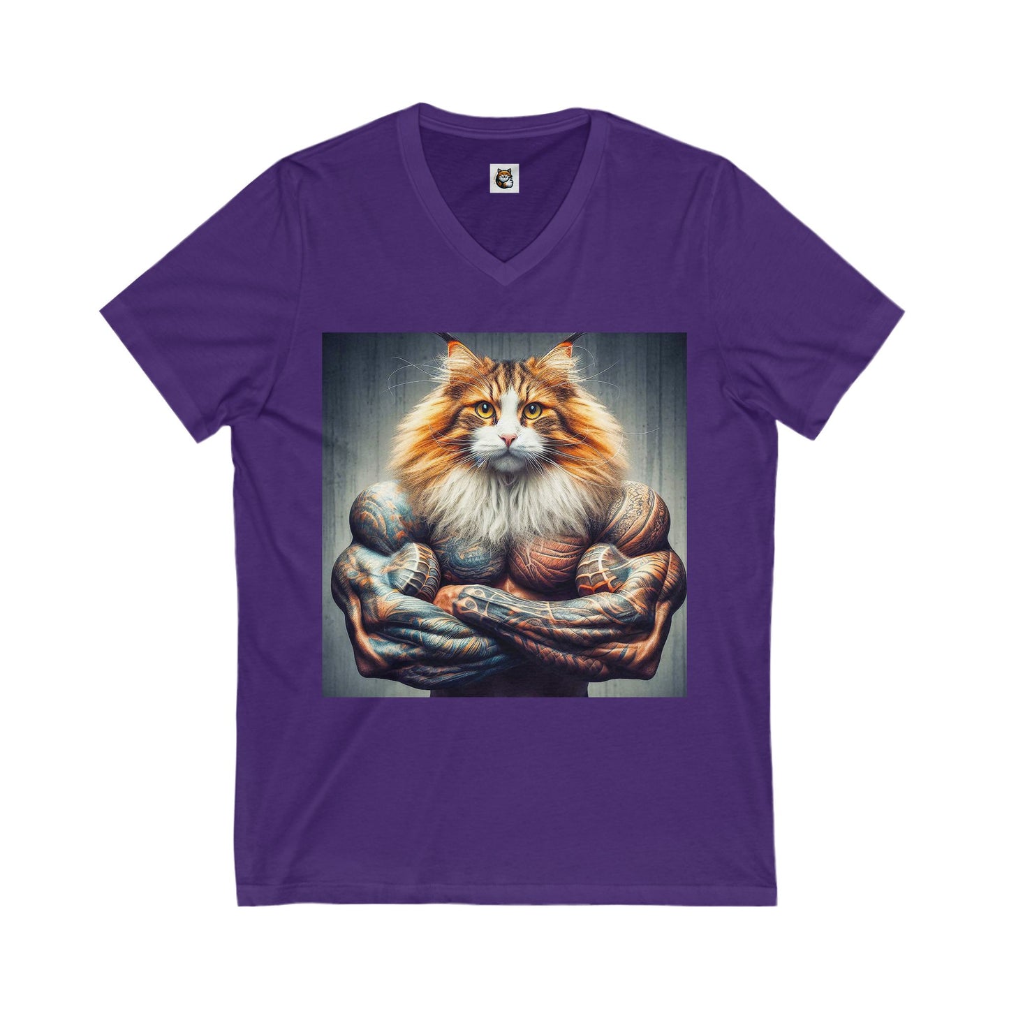 Maine Coon Unisex Jersey Short Sleeve V-Neck Tee