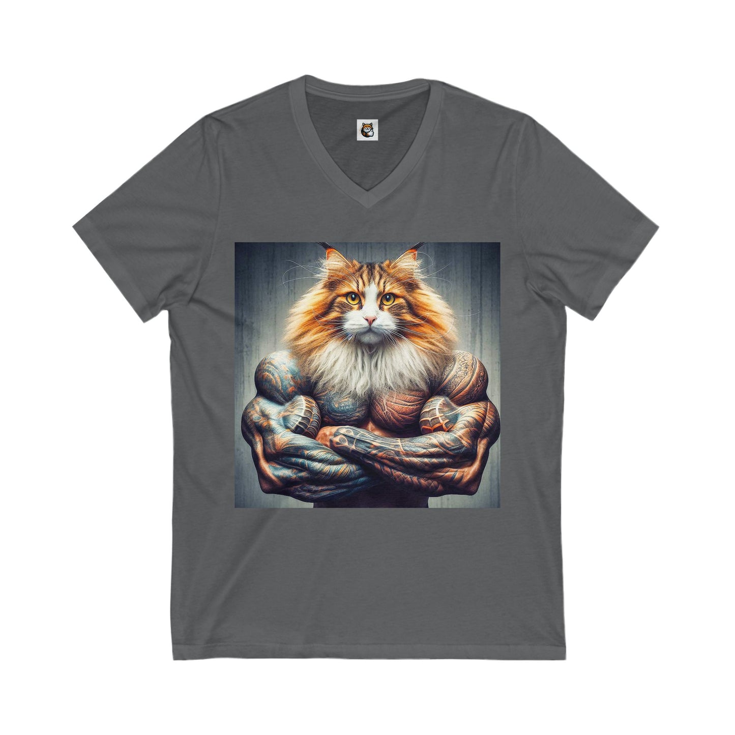 Maine Coon Unisex Jersey Short Sleeve V-Neck Tee