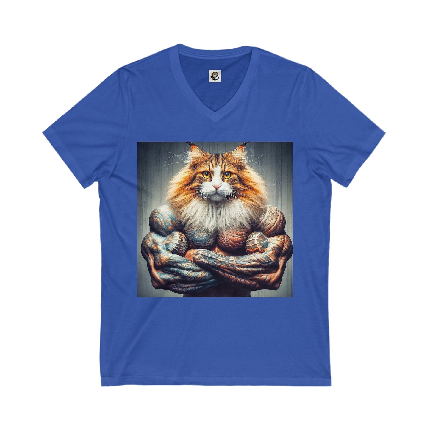 Maine Coon Unisex Jersey Short Sleeve V-Neck Tee