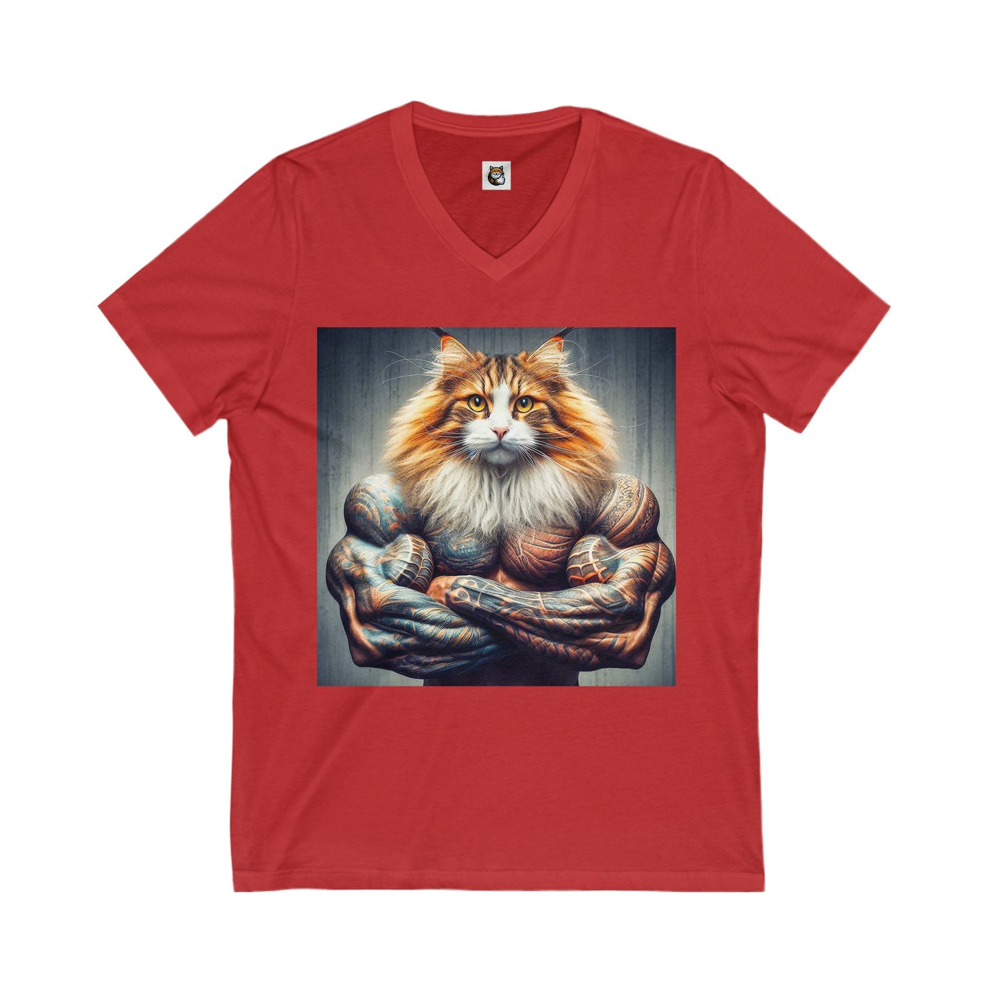 Maine Coon Unisex Jersey Short Sleeve V-Neck Tee