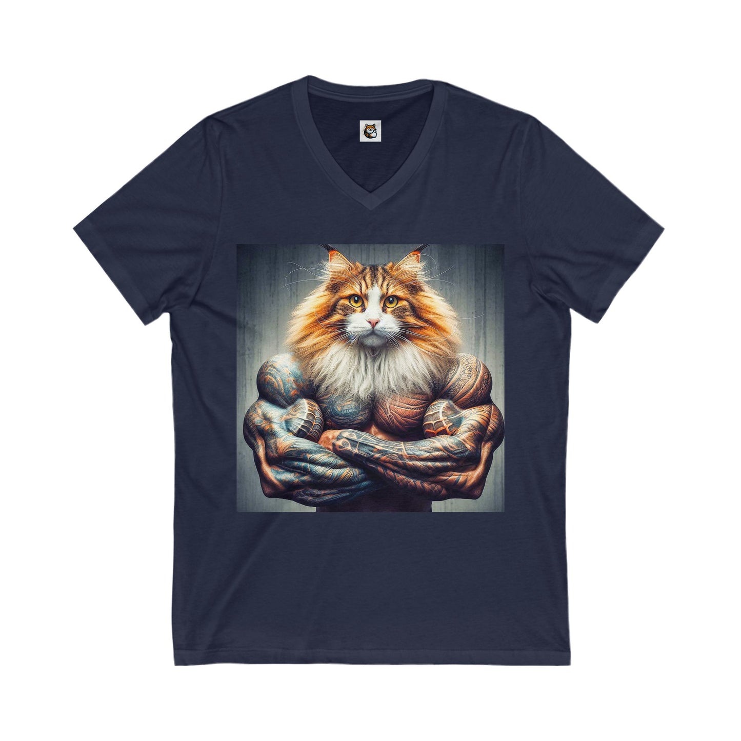 Maine Coon Unisex Jersey Short Sleeve V-Neck Tee