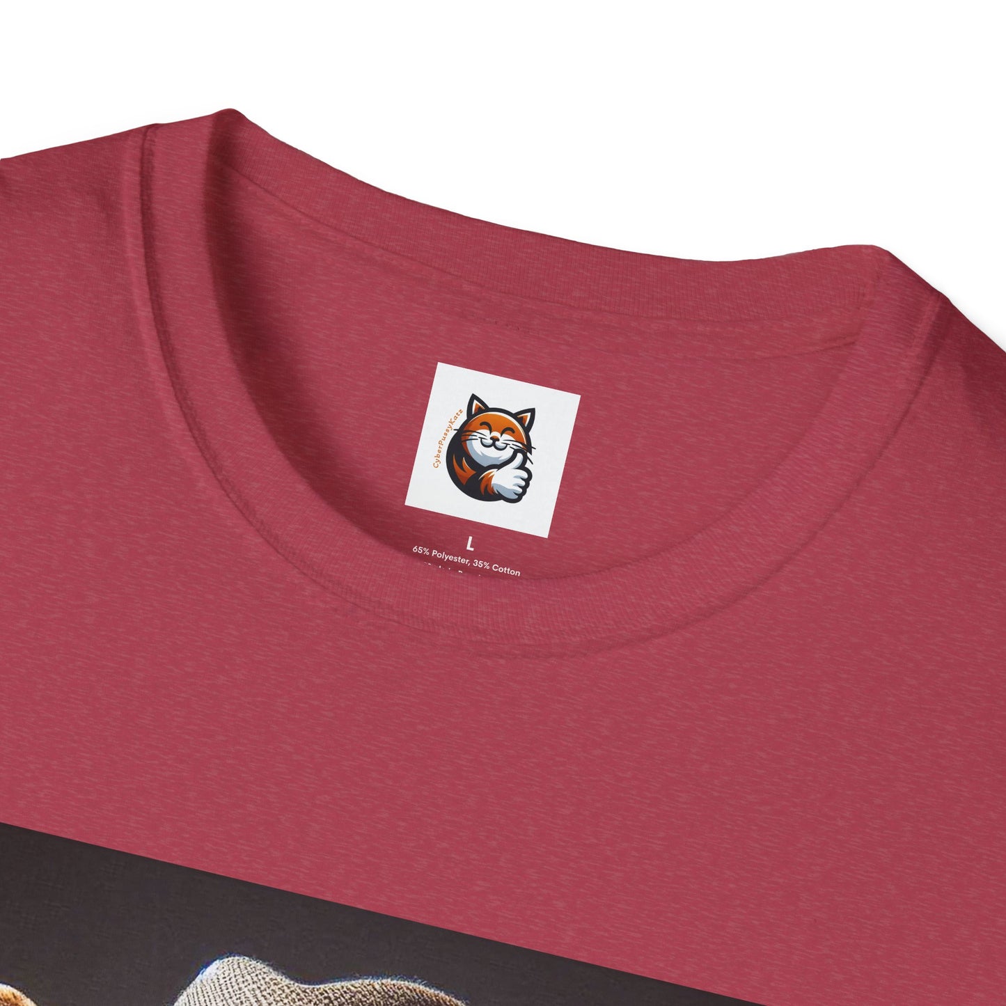 Devon Rex Cat hat and tie Softstyle T-Shirt