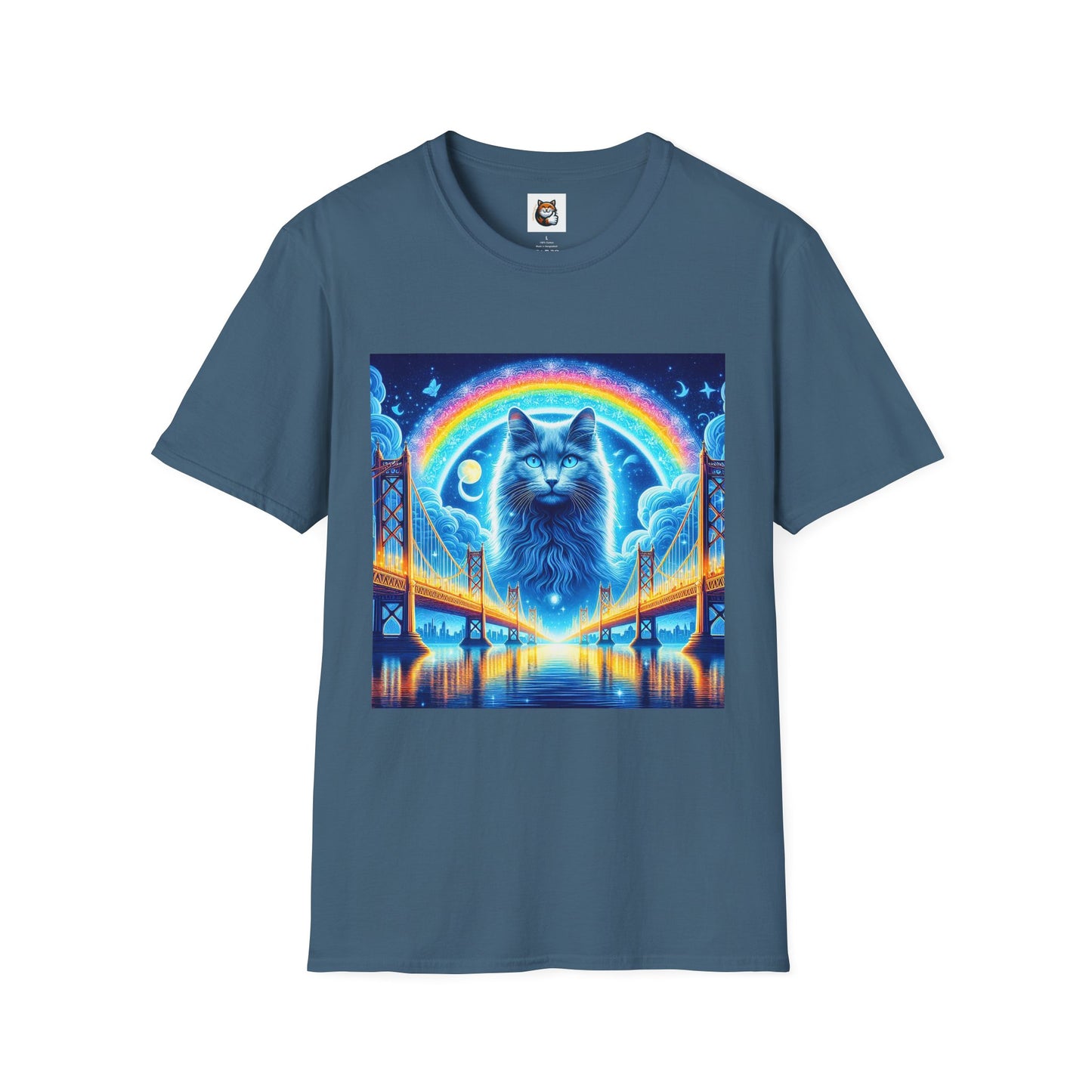 Russian Blue Cat rainbow T-Shirt