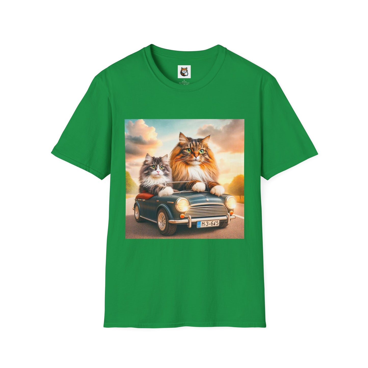 Wacky Norwegian Forest Cat Unisex Softstyle T-Shirt