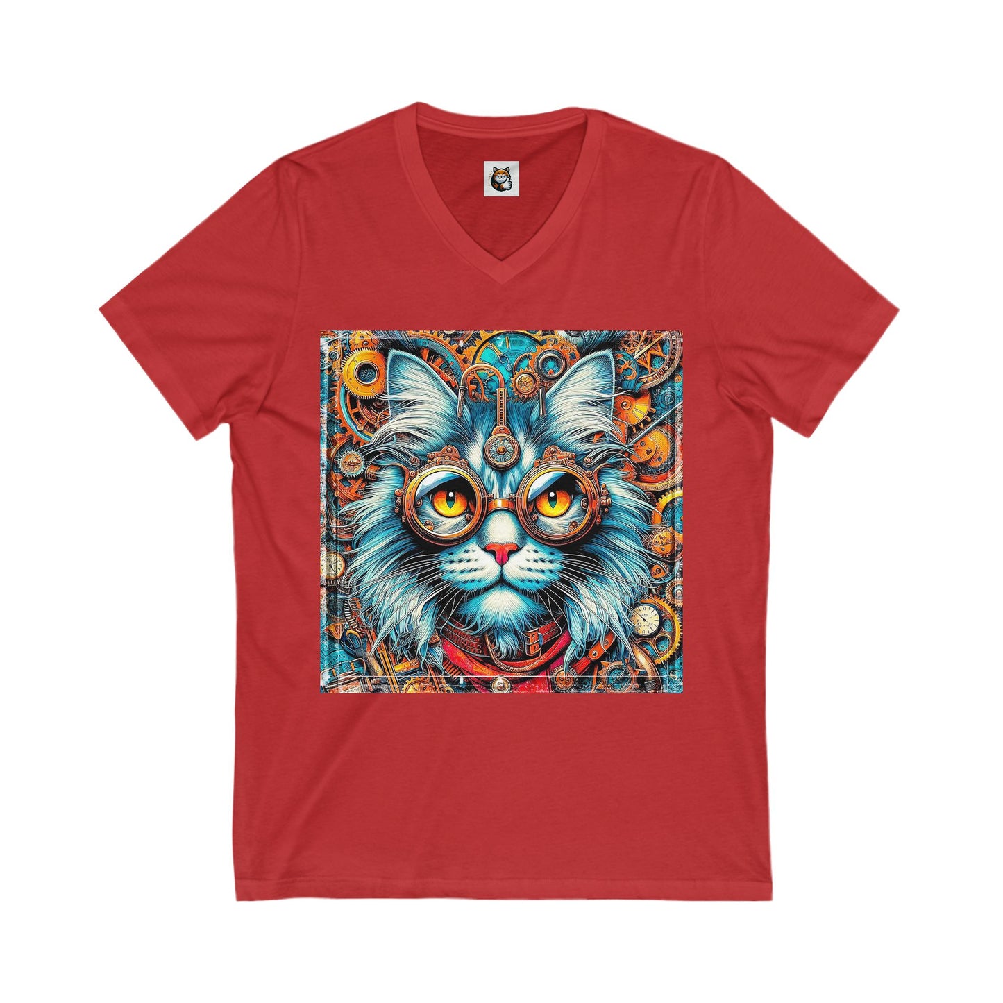 Maine Coon Unisex Jersey Short Sleeve V-Neck Tee