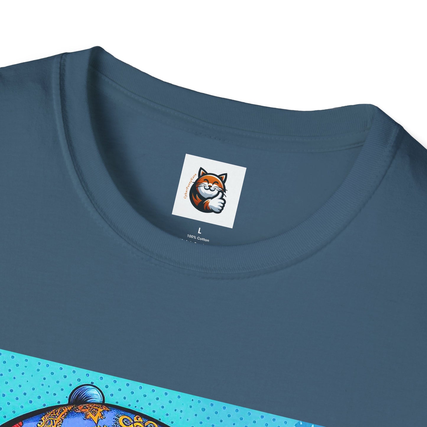 Russian Blue Cat Unisex Softstyle T-Shirt
