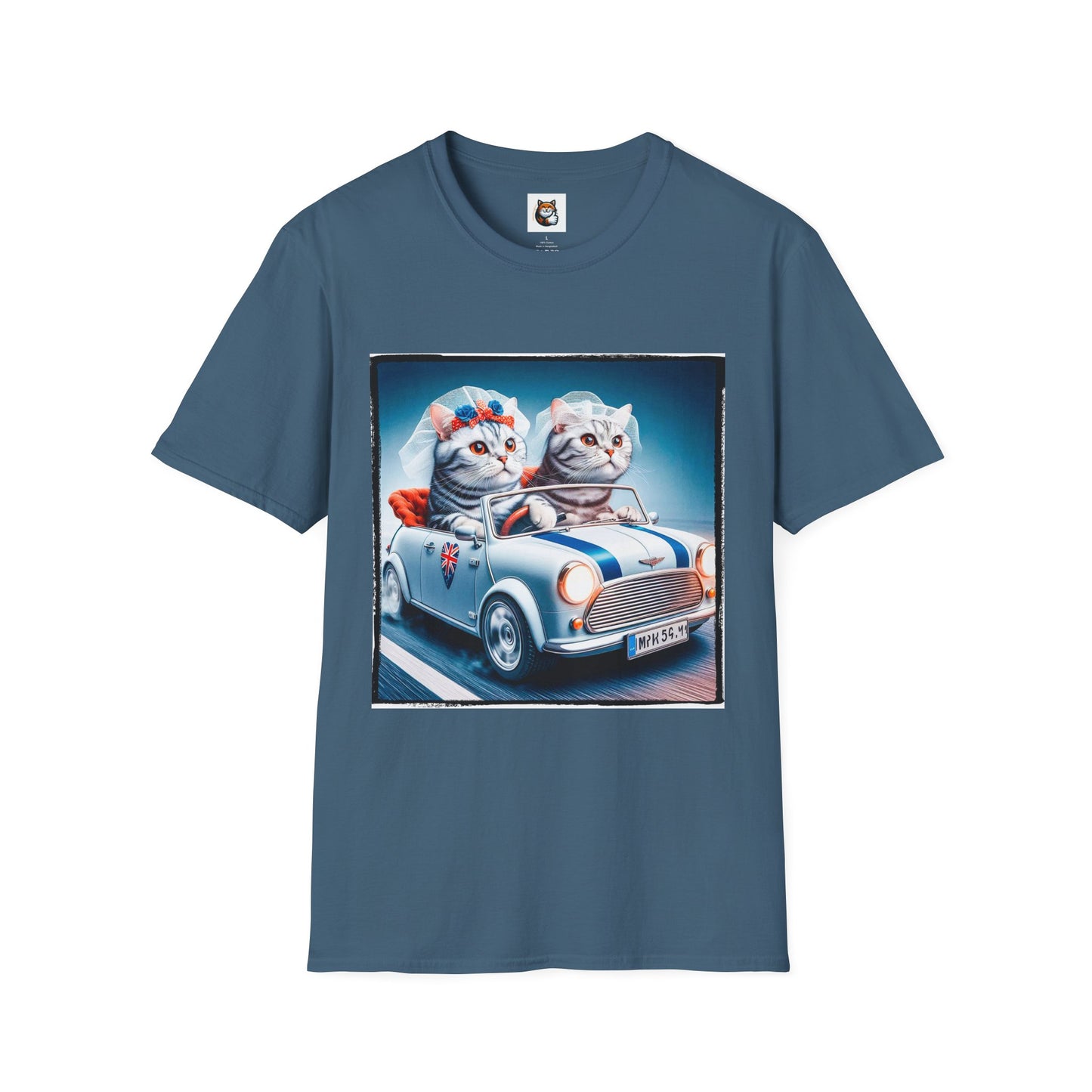 Wacky American Shorthair driving Softstyle T-Shirt