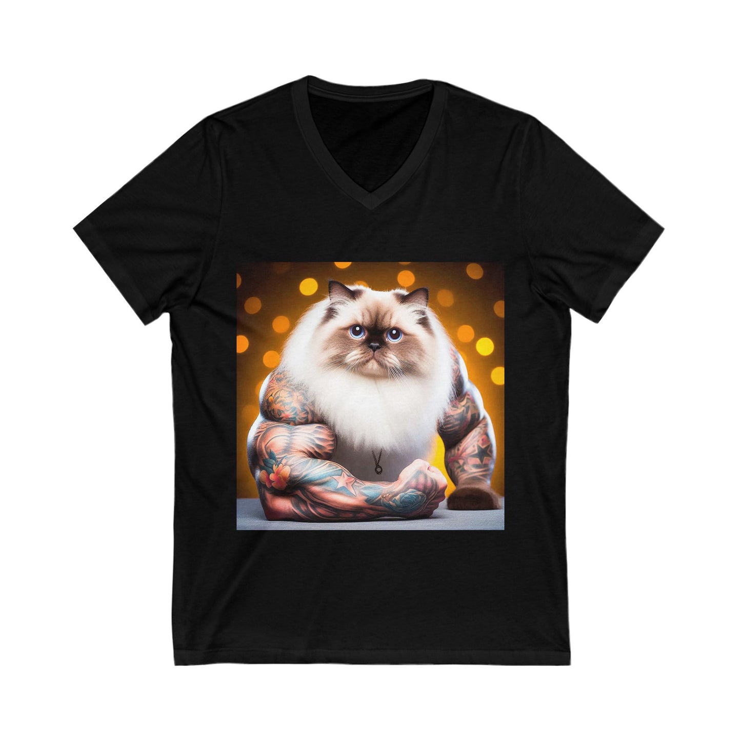 Ragdoll Cat Unisex Jersey Short Sleeve V-Neck Tee
