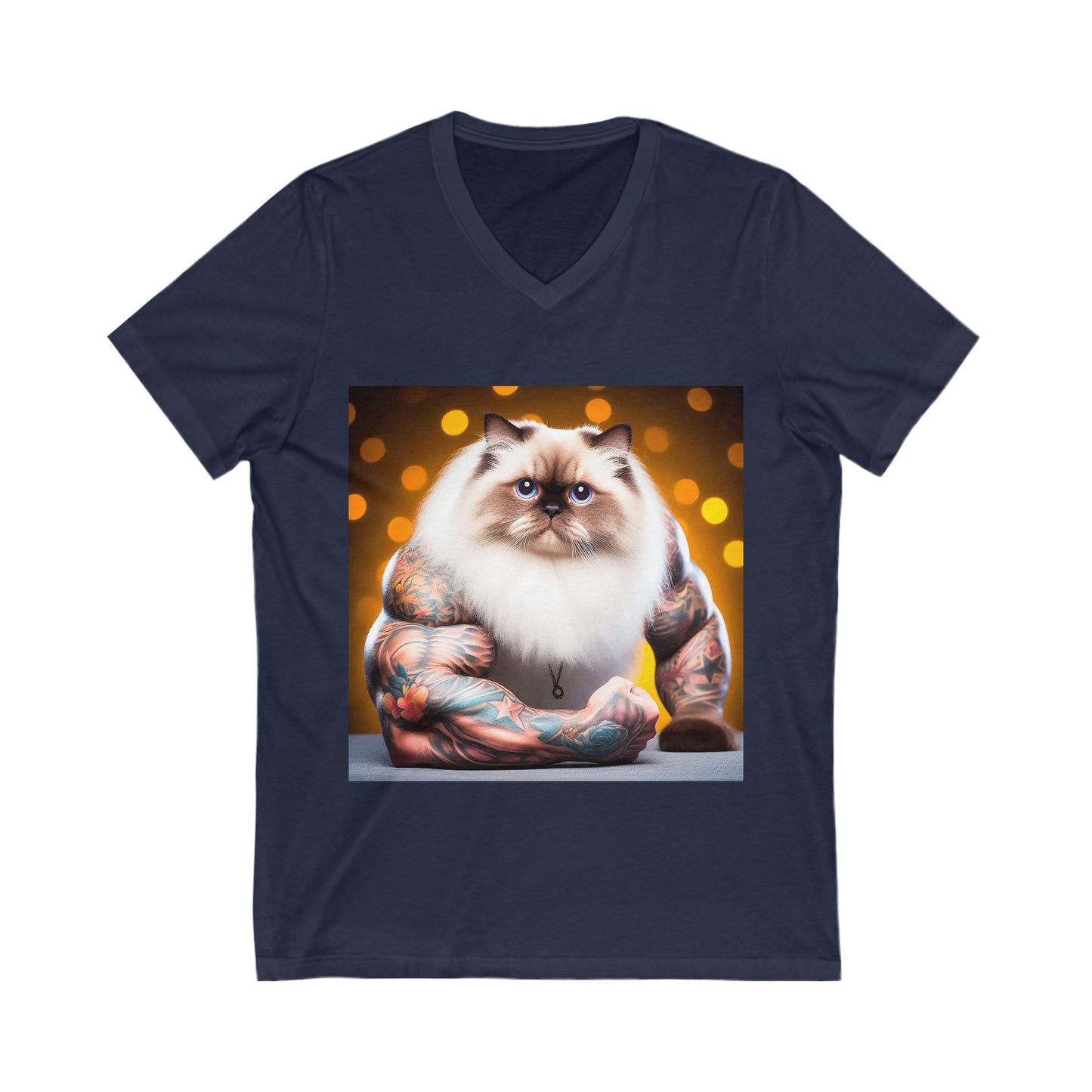 Ragdoll Cat Unisex Jersey Short Sleeve V-Neck Tee