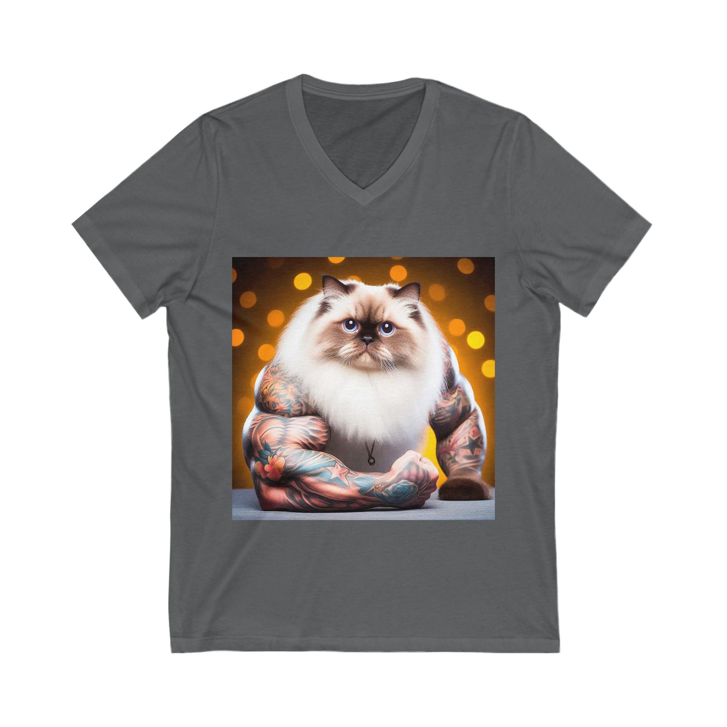 Ragdoll Cat Unisex Jersey Short Sleeve V-Neck Tee