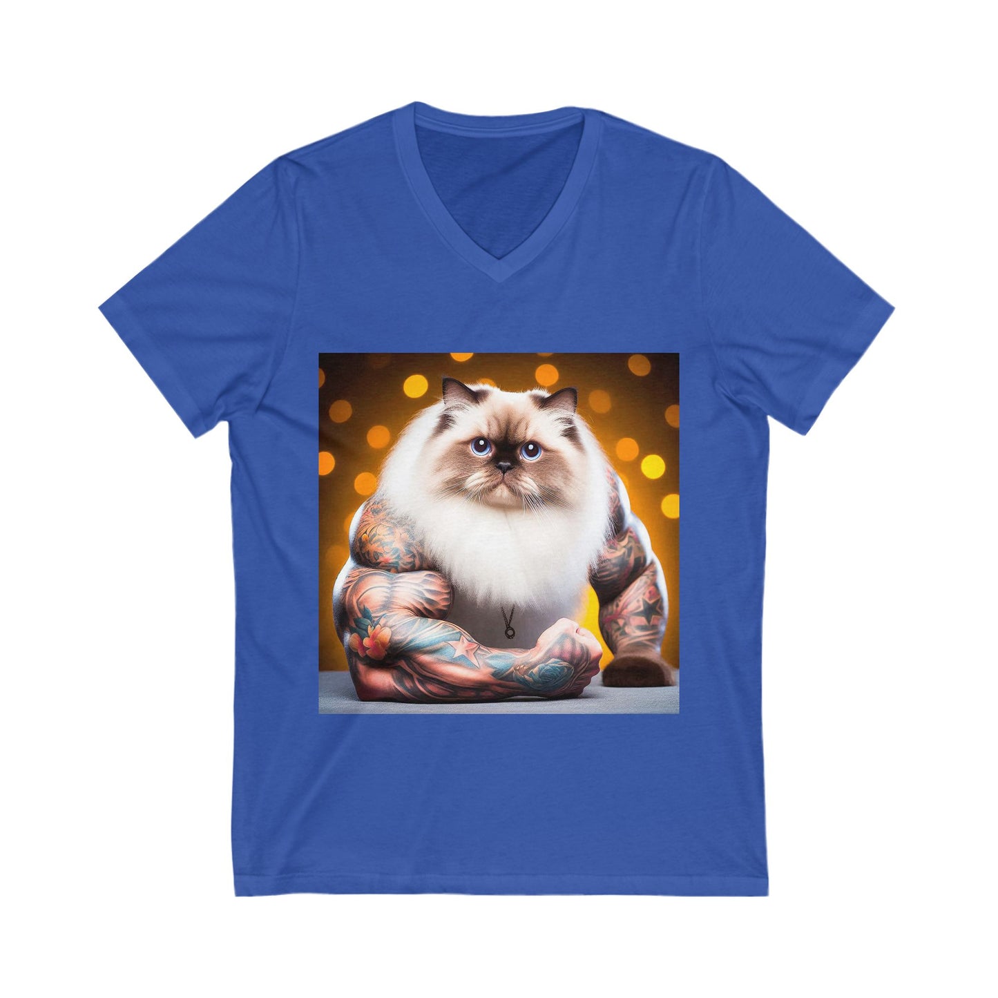 Ragdoll Cat Unisex Jersey Short Sleeve V-Neck Tee