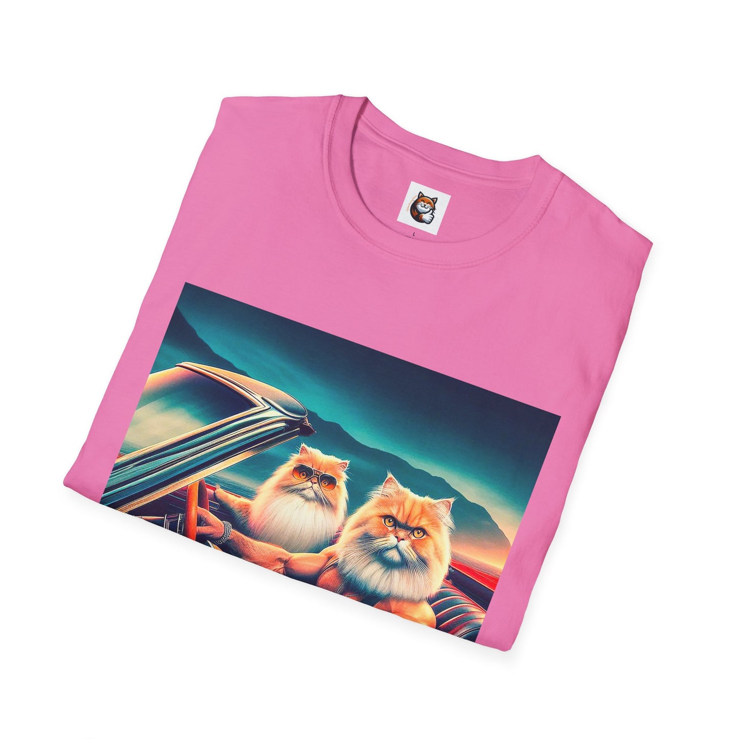 Wacky Persian Cat Unisex Softstyle T-Shirt