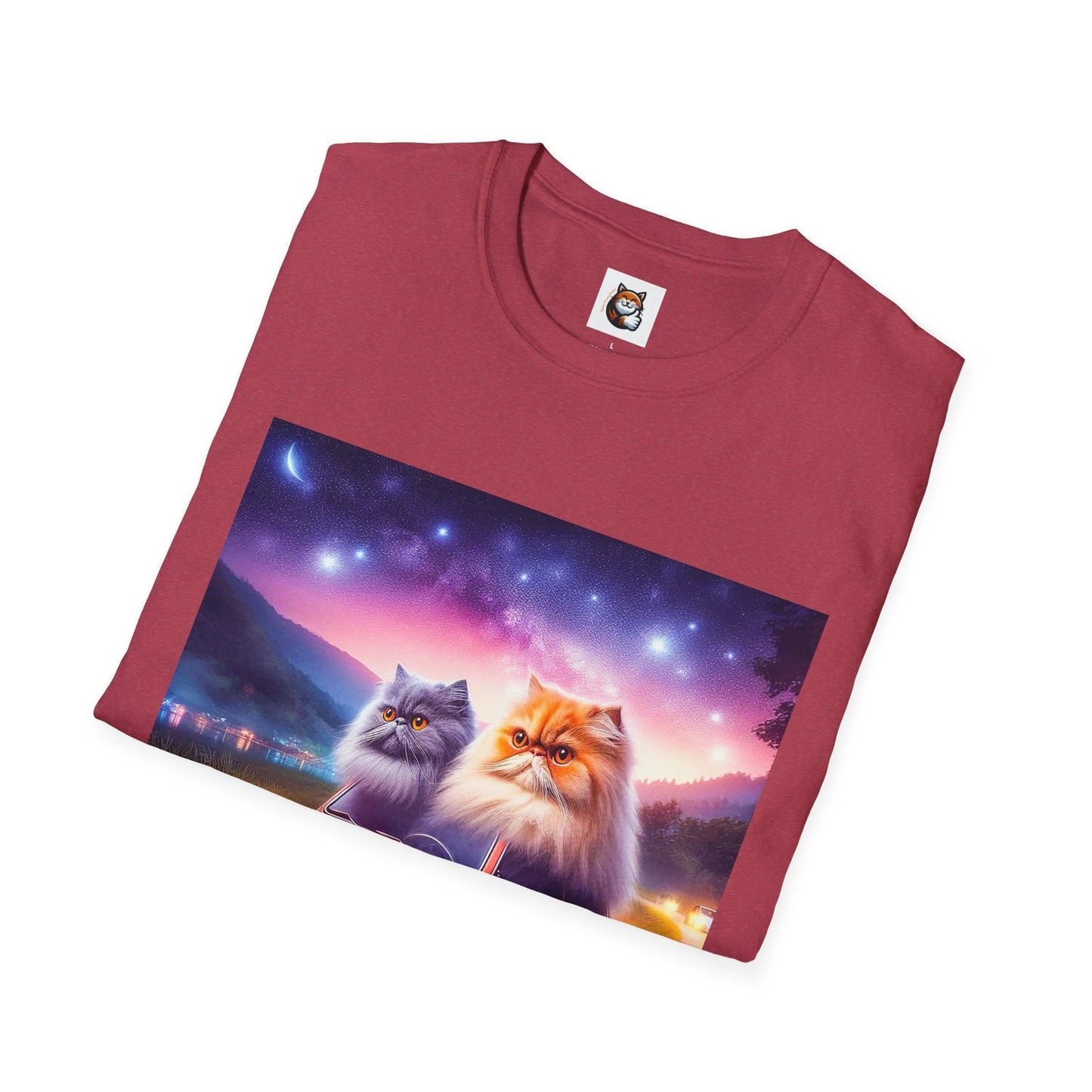 Wacky Persian Cat Unisex Softstyle T-Shirt by Printify