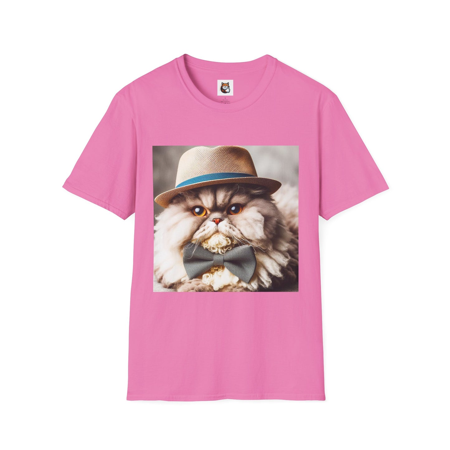 Selkirk Rex Cat T-Shirt top hat and bow tie