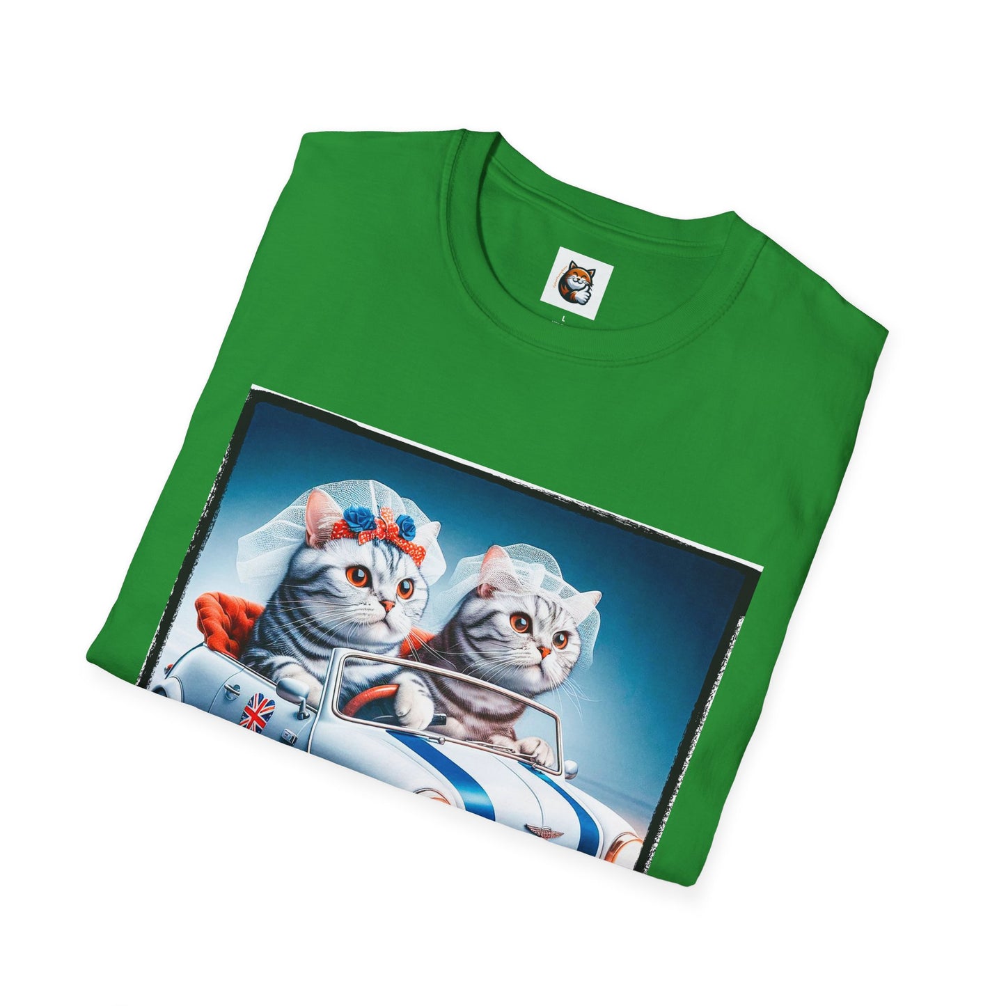 Wacky American Shorthair driving Softstyle T-Shirt