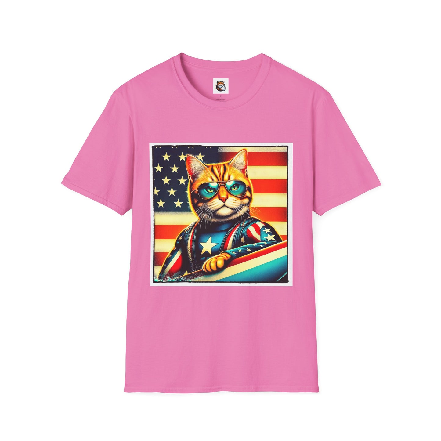 American Shorthair surfing Softstyle T-Shirt