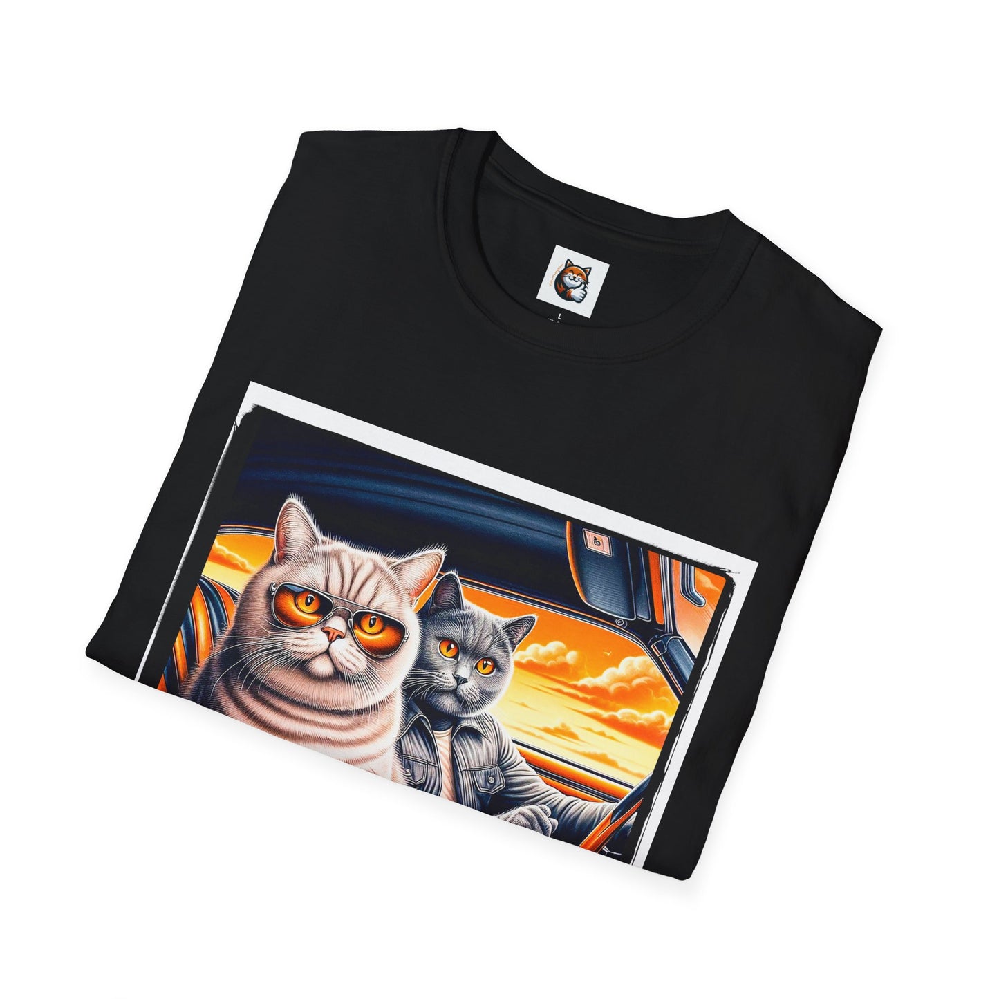 British Shorthair friends driving Softstyle T-Shirt