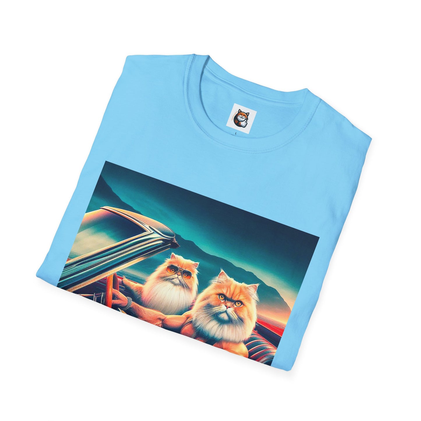 Wacky Persian Cat Unisex Softstyle T-Shirt
