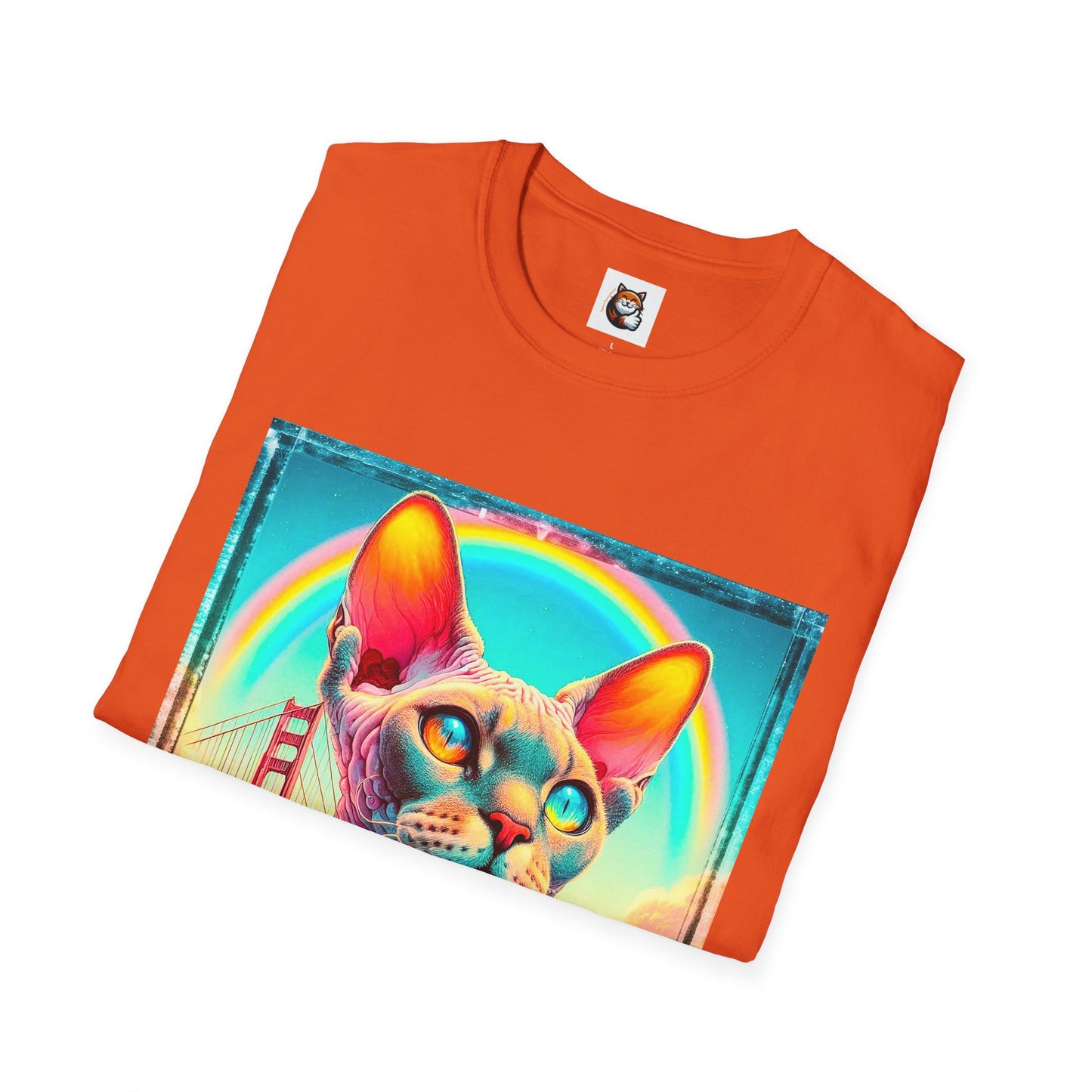 Devon Rex Cat Unisex Softstyle T-Shirt