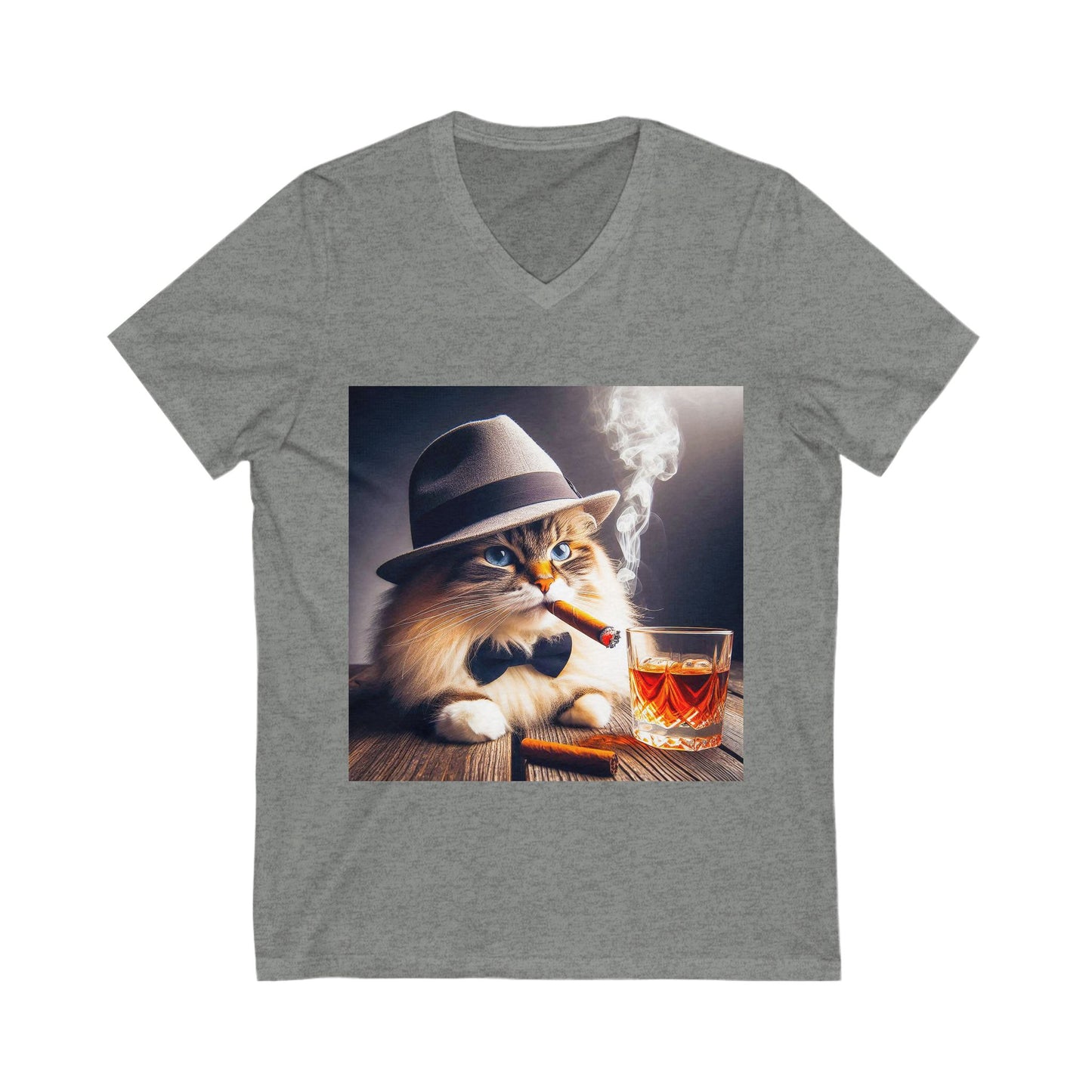 Ragdoll Cat Unisex Jersey Short Sleeve V-Neck Tee
