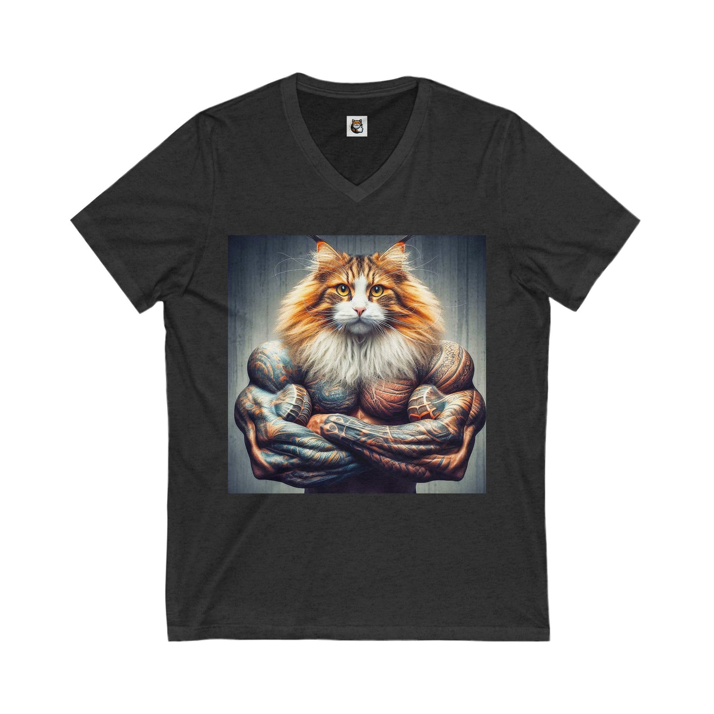 Maine Coon Unisex Jersey Short Sleeve V-Neck Tee