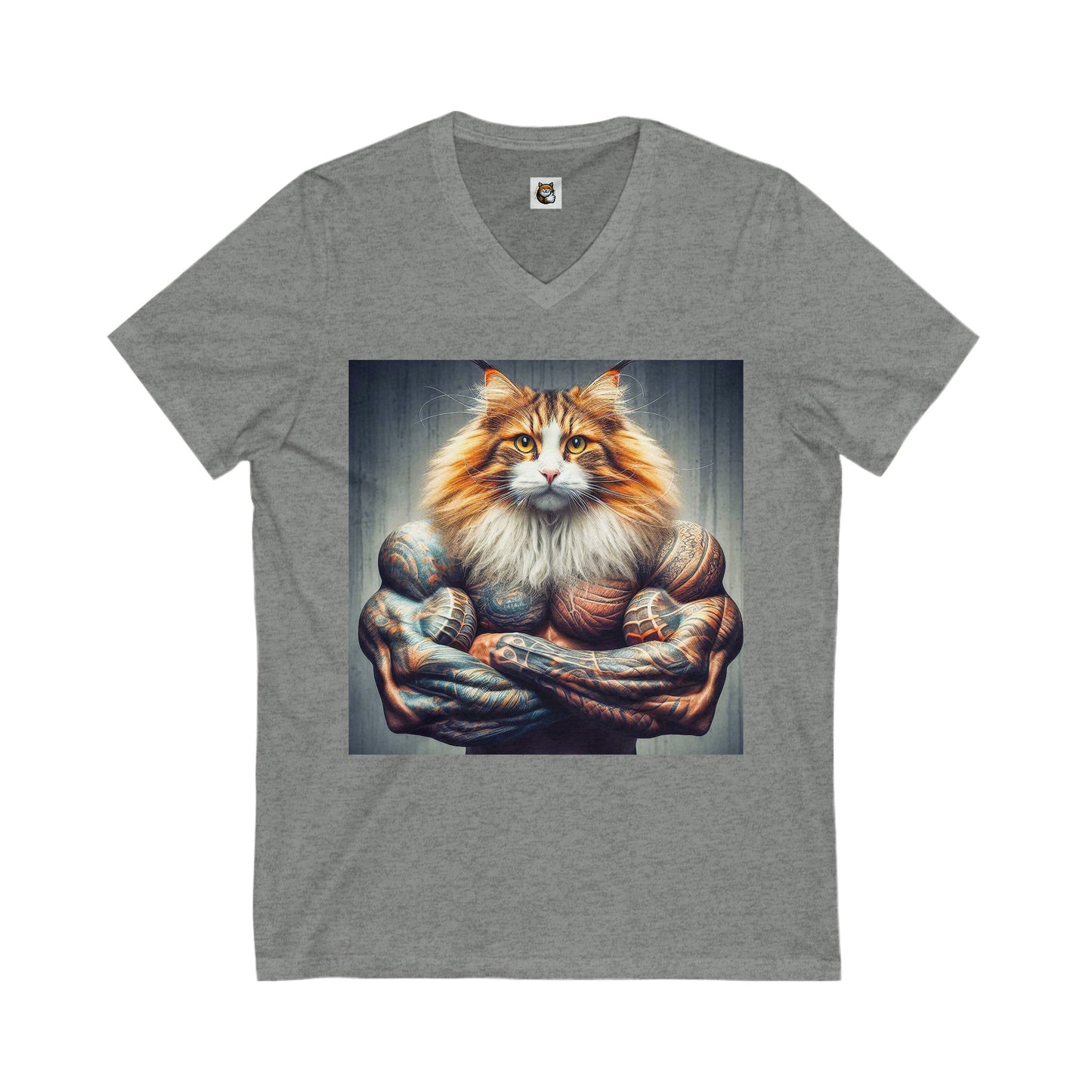 Maine Coon Unisex Jersey Short Sleeve V-Neck Tee