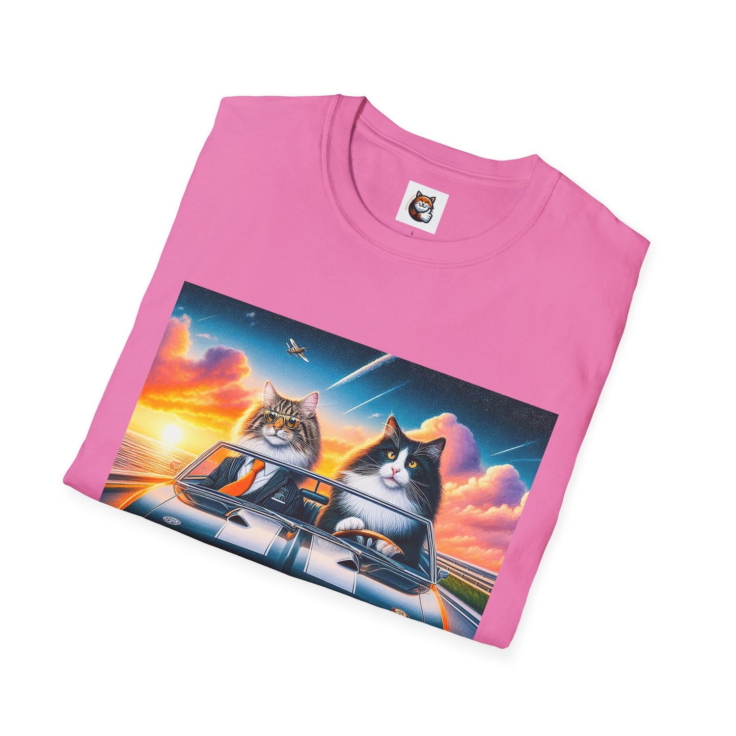 Wacky Norwegian Forest Cat Unisex Softstyle T-Shirt