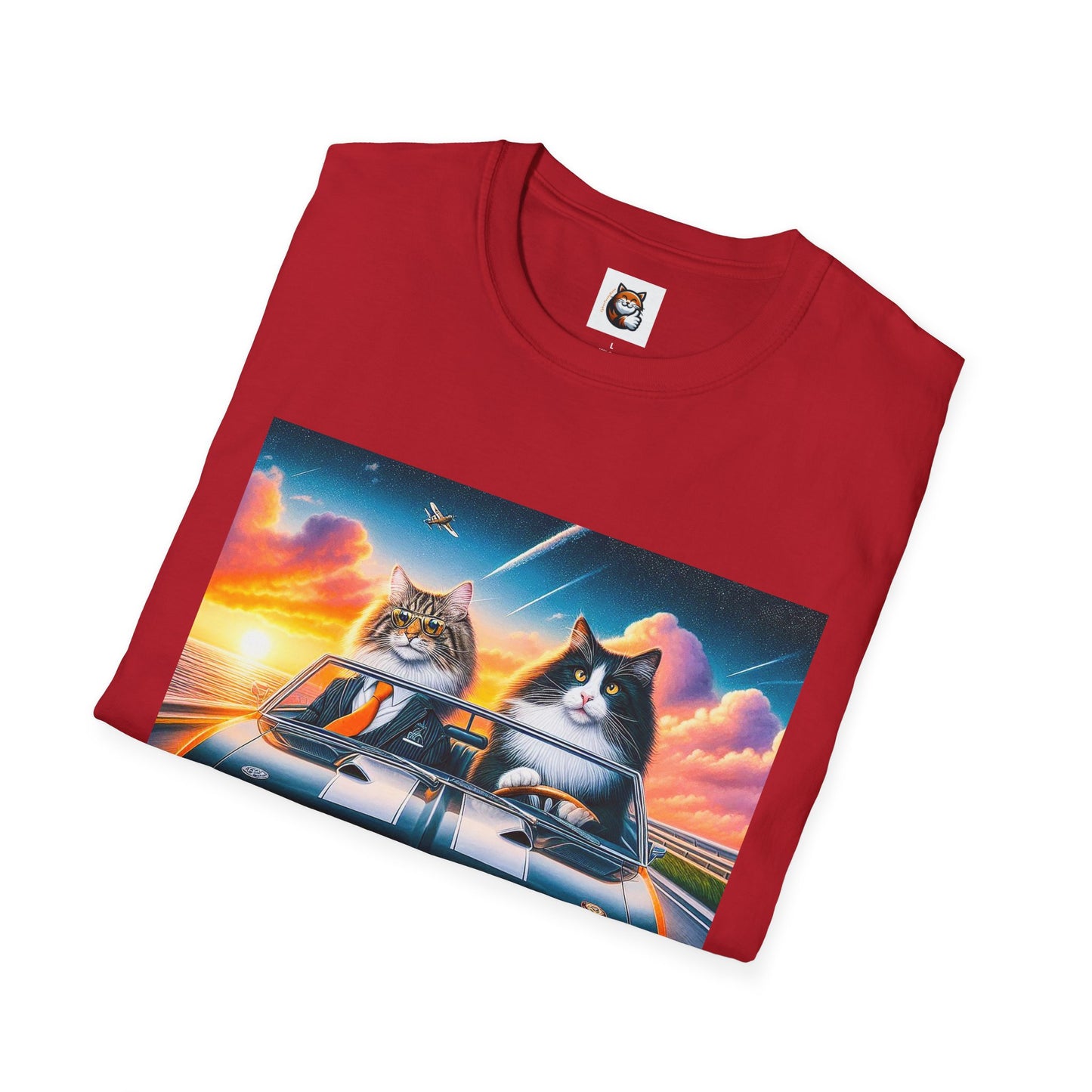 Wacky Norwegian Forest Cat Unisex Softstyle T-Shirt