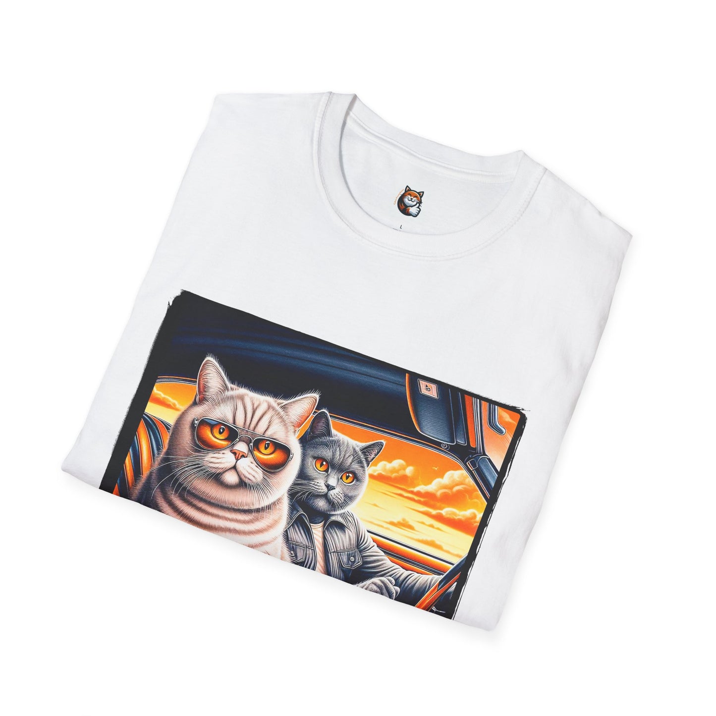 British Shorthair friends driving Softstyle T-Shirt
