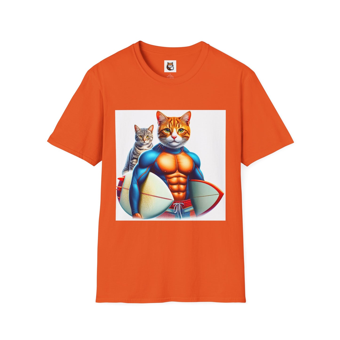 Domestic Cat Unisex Surfer T-Shirt