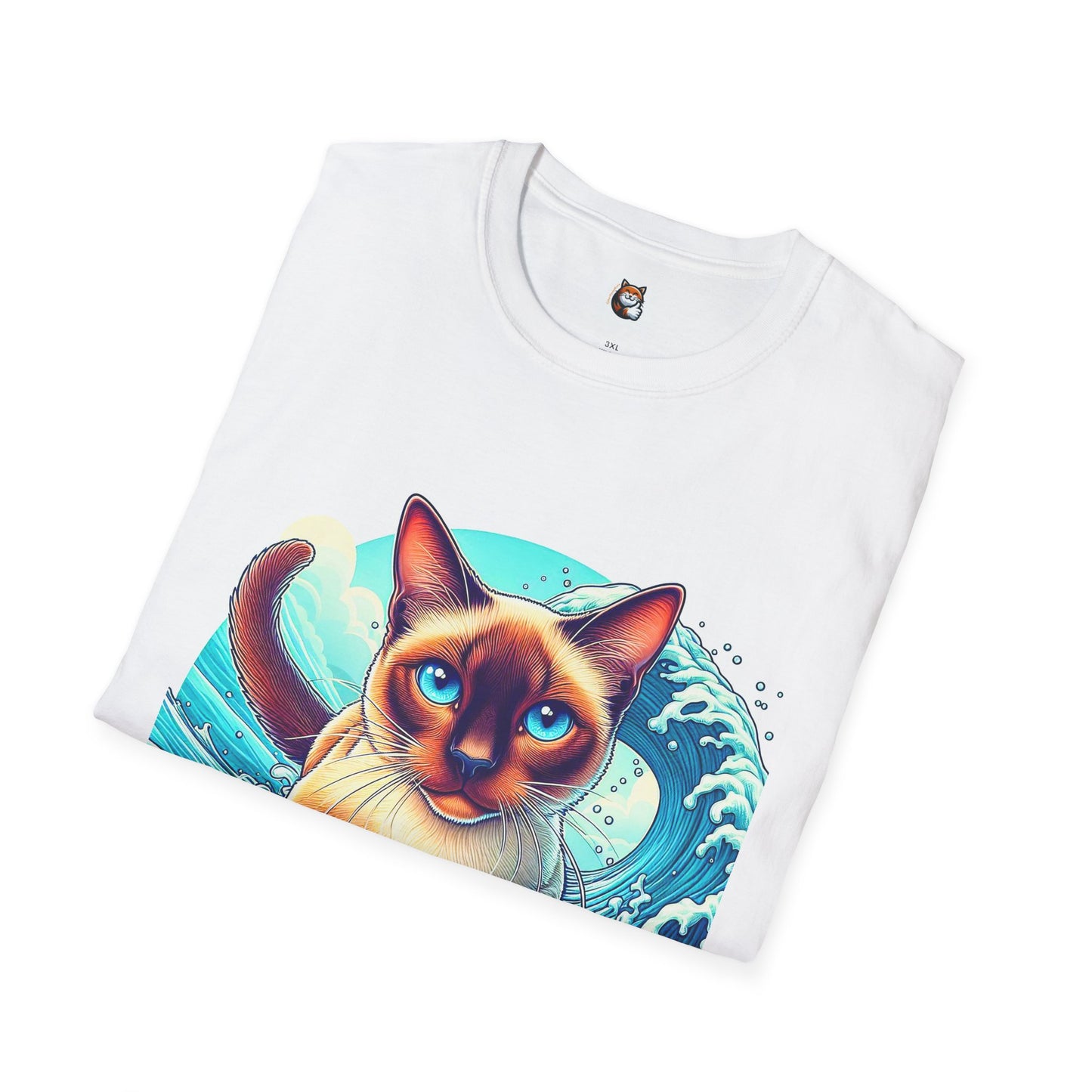 Surfing Siamese Cat