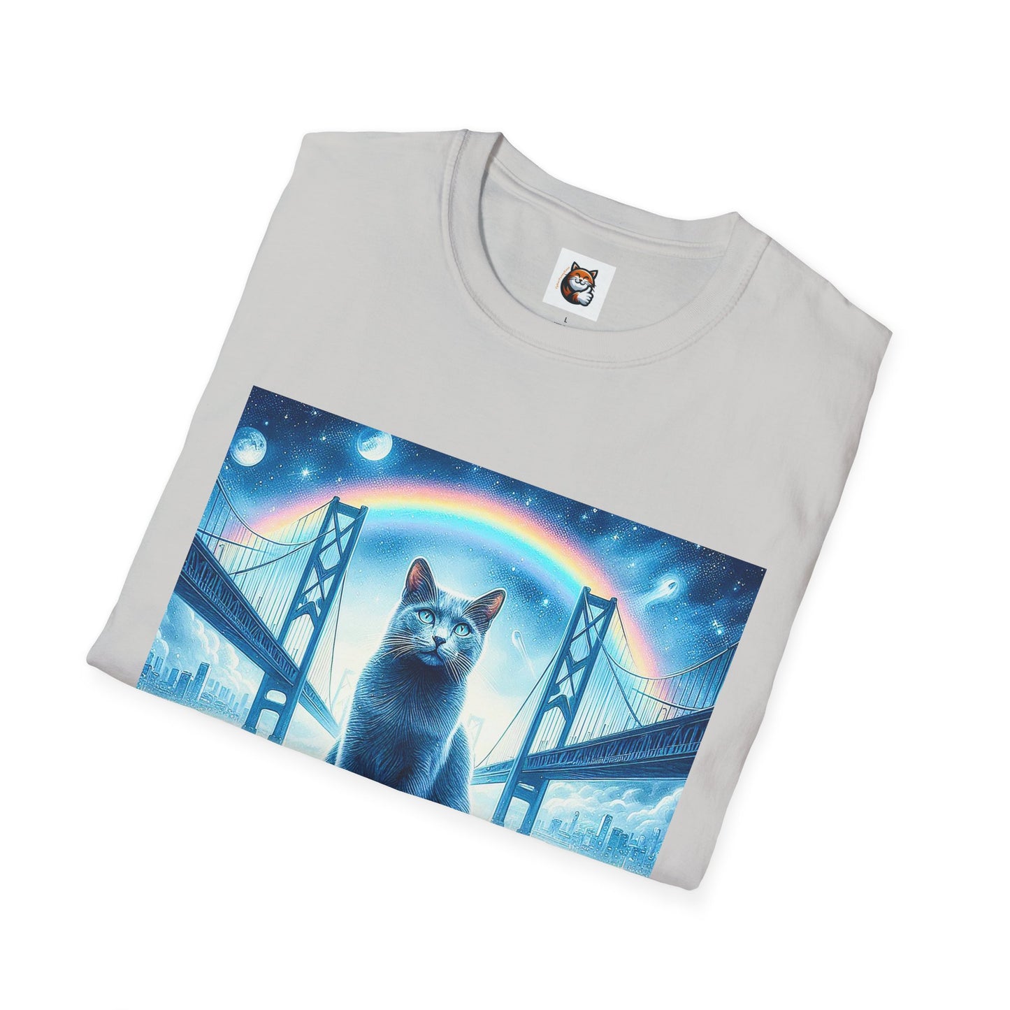 Russian Blue Cat Unisex Softstyle T-Shirt